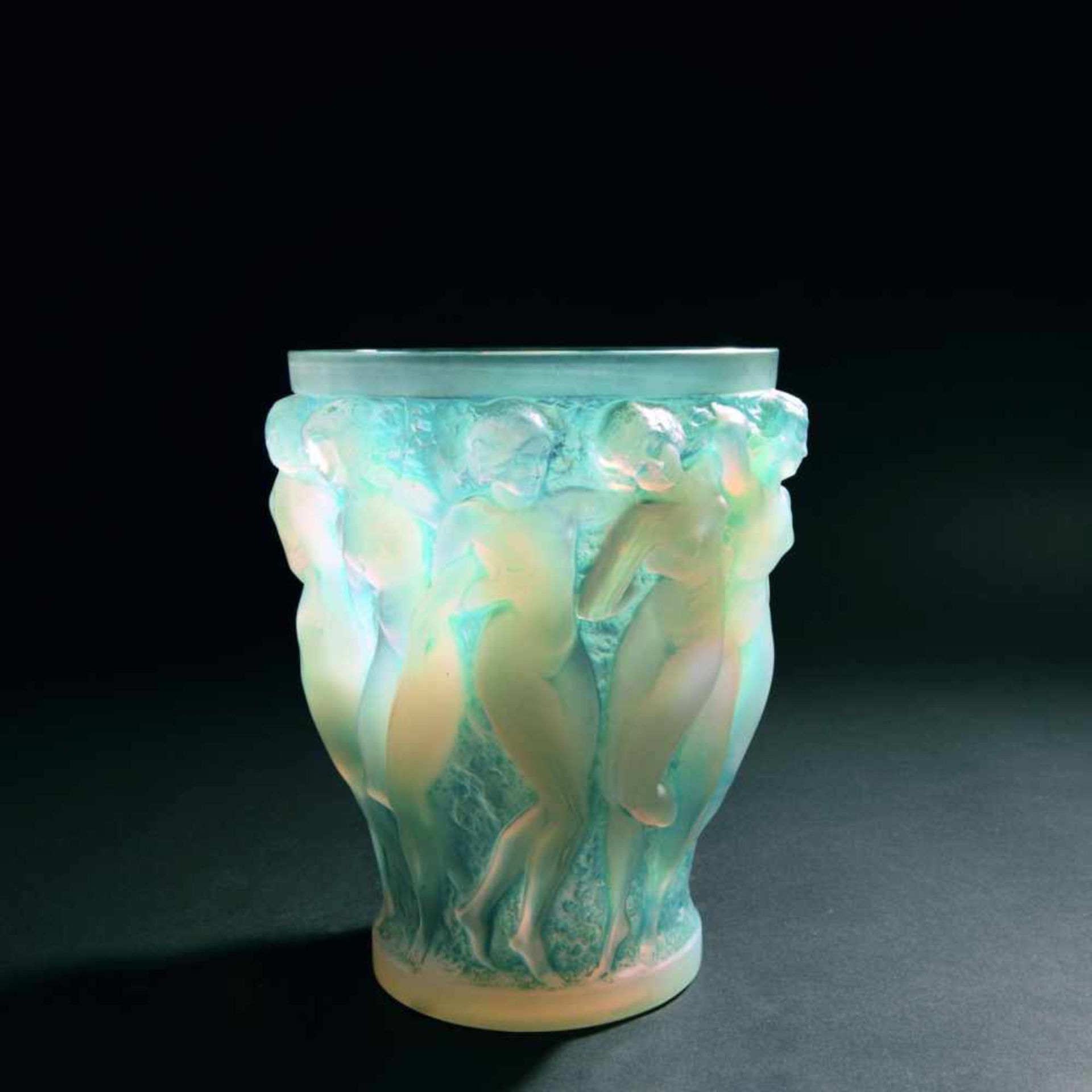 René Lalique, 'Bacchantes' vase, 1927'Bacchantes' vase, 1927H. 24.8 cm. Clear moulded glass,