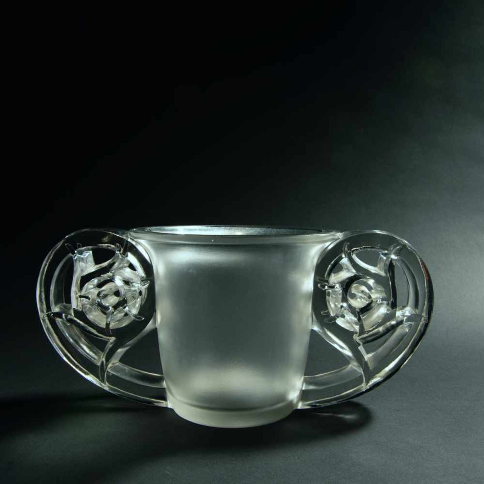 René Lalique, 'Pierrefonds' vase, 1926'Pierrefonds' vase, 1926H. 15.5 cm. Clear moulded glass,