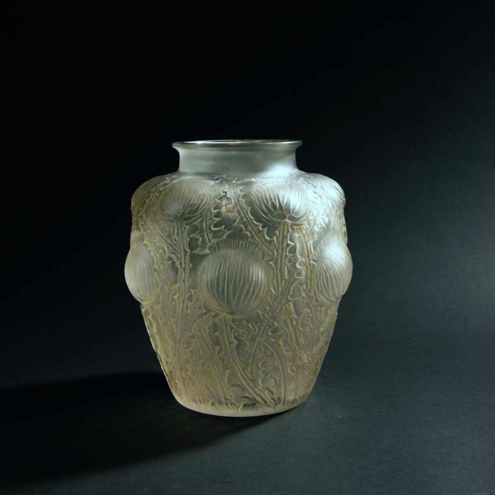 René Lalique, 'Domrémy' vase, 1926'Domrémy' vase, 1926High oval. H. 21.2 cm. Clear, model-blown