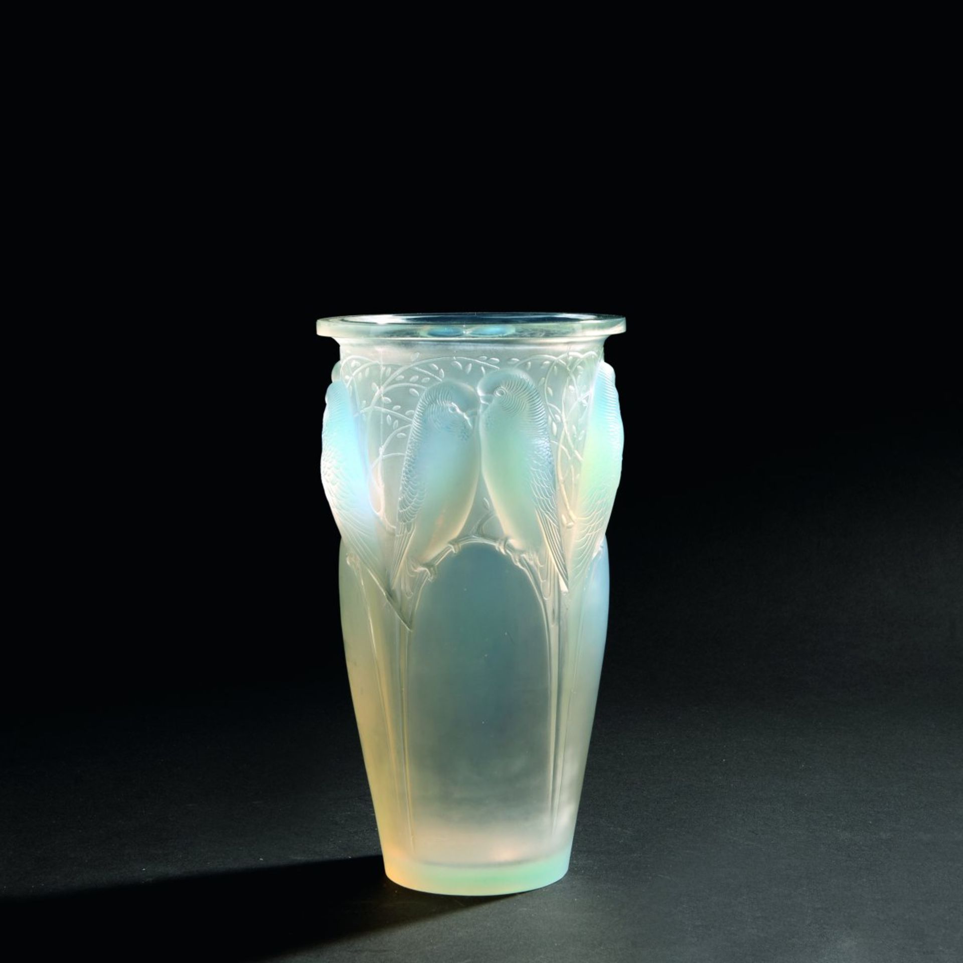 René Lalique, 'Ceylan' vase, 1924'Ceylan' vase, 1924H. 24 cm. Clear moulded glass, satined and
