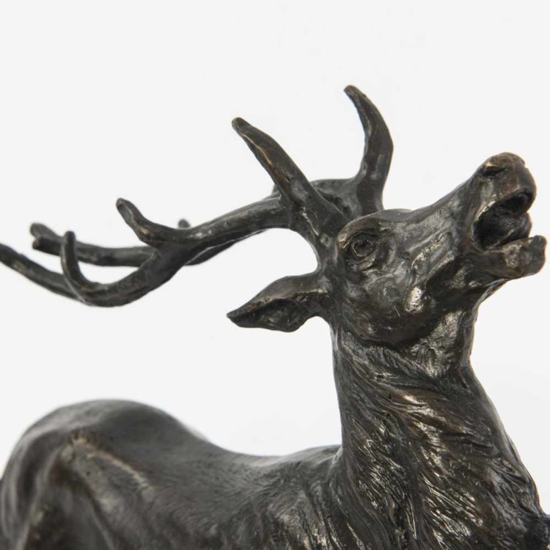 Clovis Edmond Masson, 'Battling deer', c. 1885'Battling deer', c. 1885H. 24 cm, 42 x 19 cm. - Bild 4 aus 5