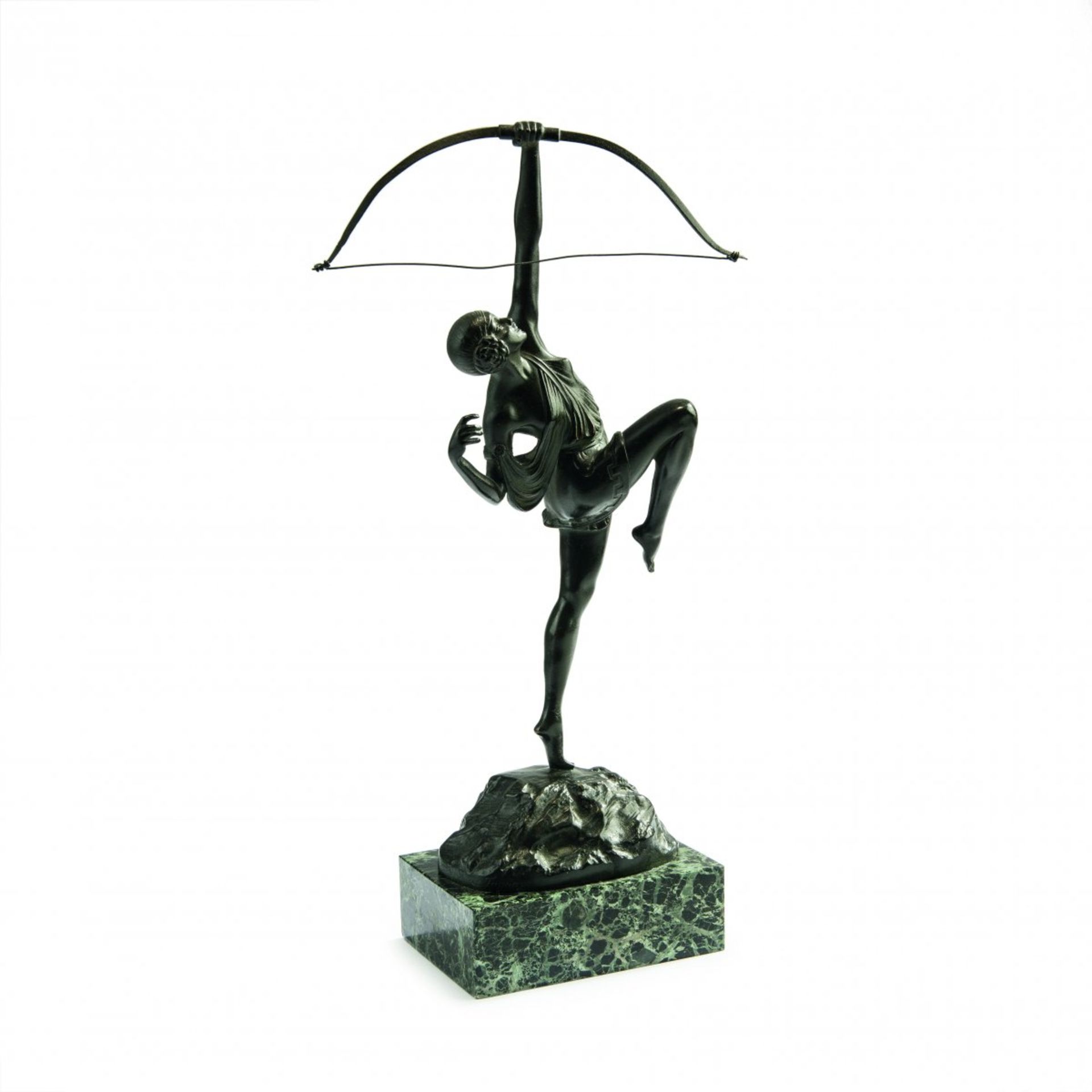 Pierre Le Faguays, 'Diane', c. 1925'Diane', c. 1925H. 37.2 cm (with base). Bronze, black patina. - Bild 3 aus 7