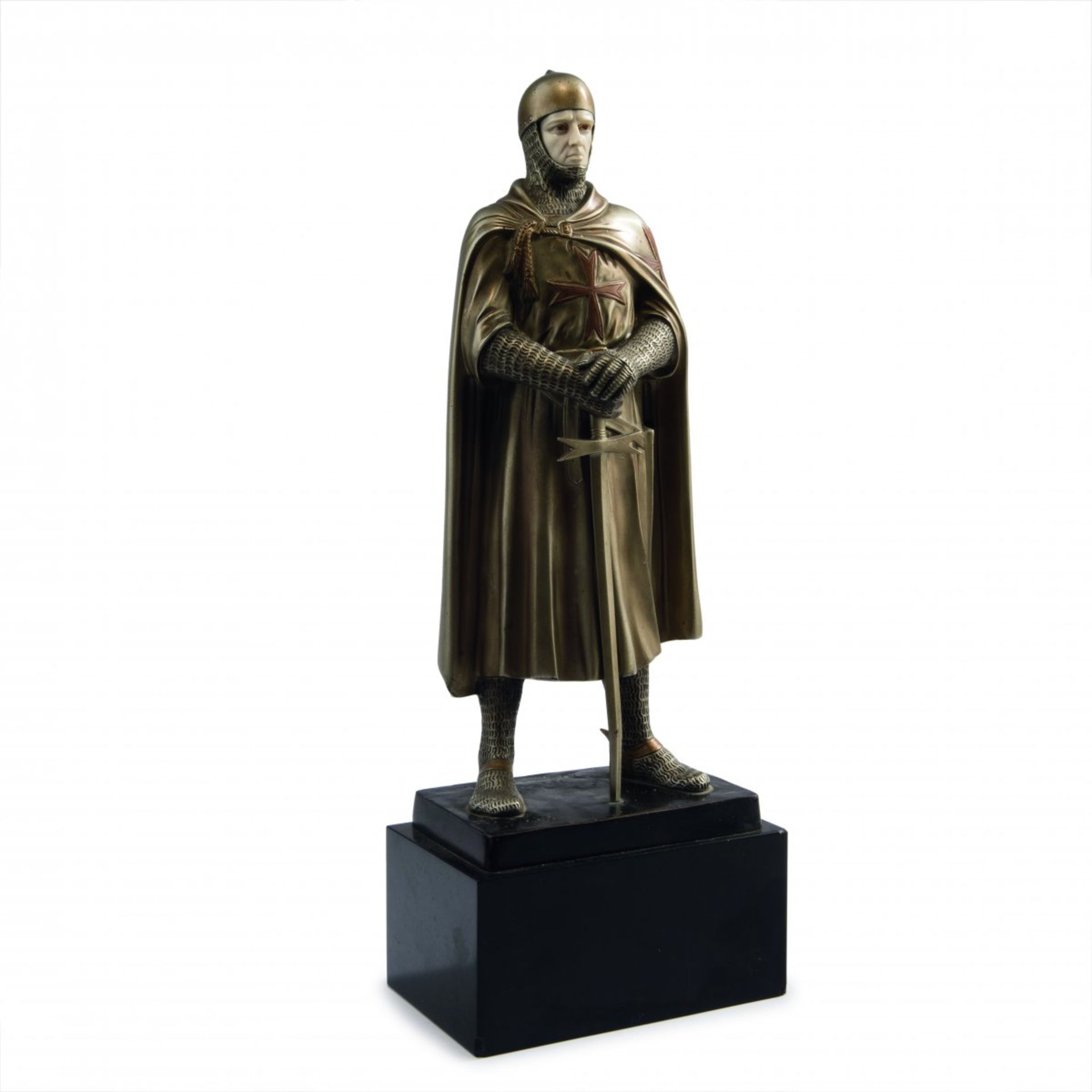 Richard W. Lange, 'Maltese Knight', c. 1920'Maltese Knight', c. 1920H. 44.5 cm. Cold-painted bronze,