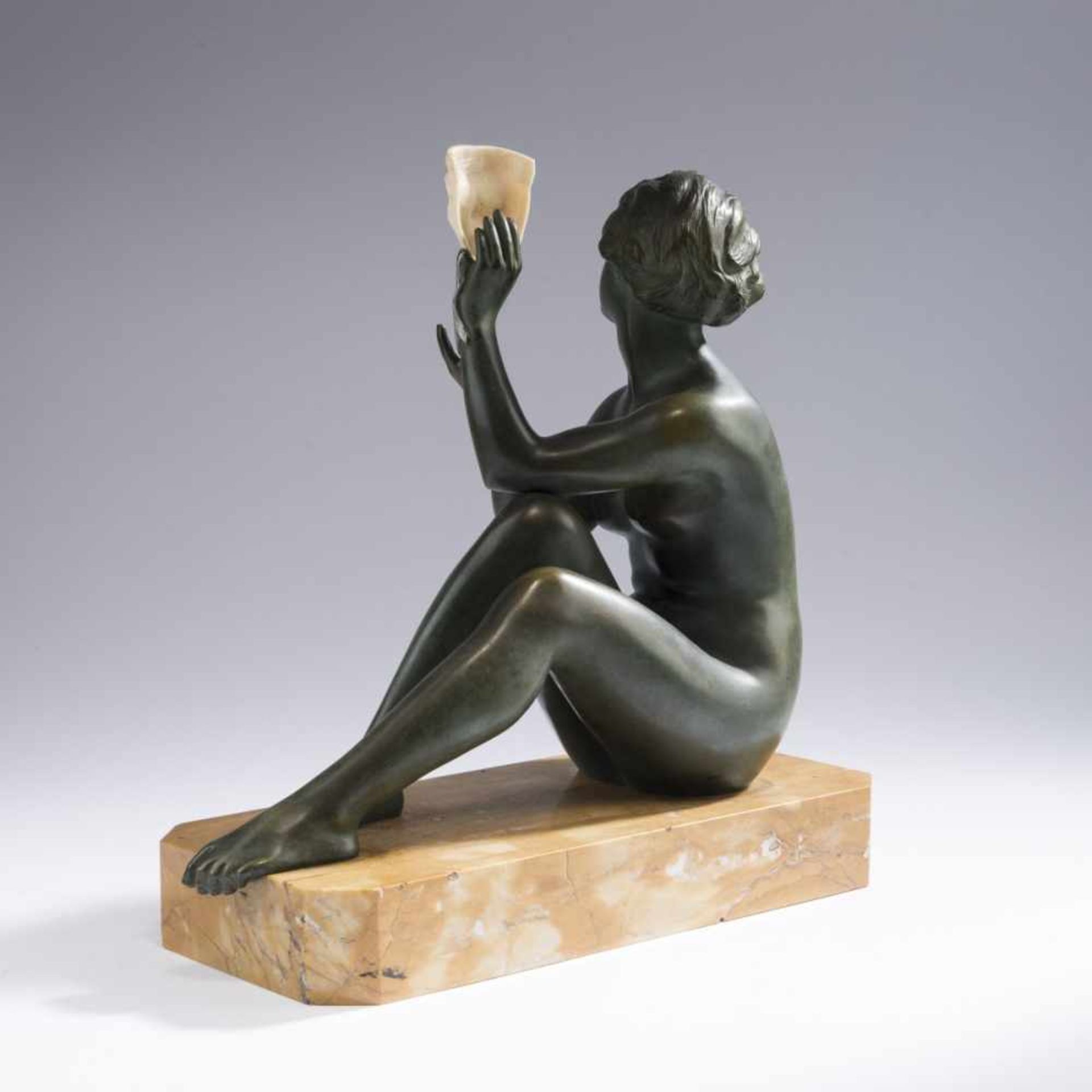 Affortunato Gory, Female nude with mask, 1920sFemale nude with mask, 1920sH. 42.5 cm (with base). - Bild 5 aus 6