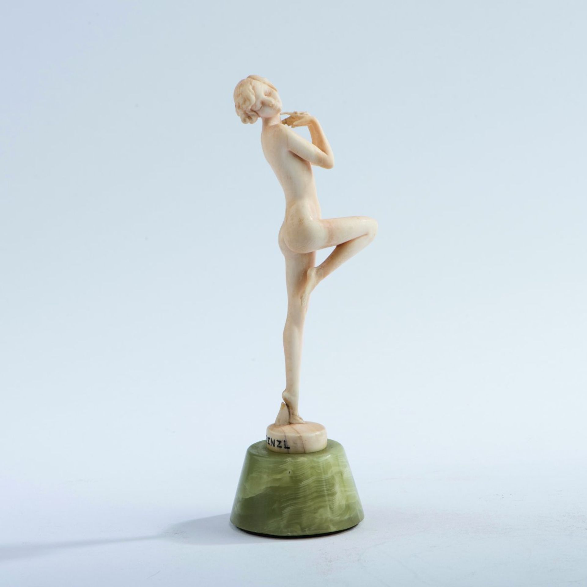 Josef Lorenzl, Unclothed Dancer, 1920sUnclothed Dancer, 1920sIn pose on one leg. H. 18.7 cm (with