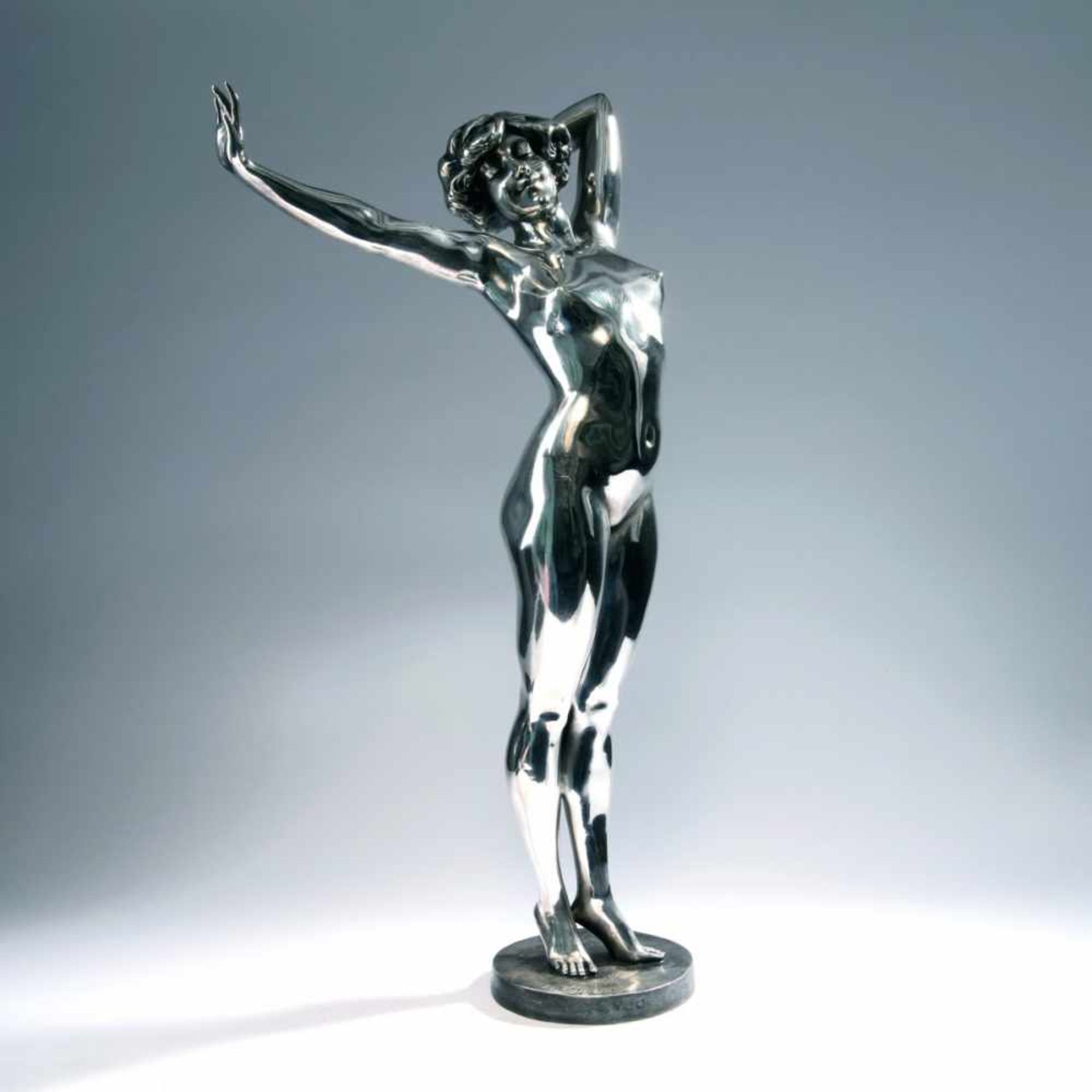 Paul Philippe, 'Awakening', c. 1930'Awakening', c. 1930H. 74.5 cm (incl. base). Bronze, silver-