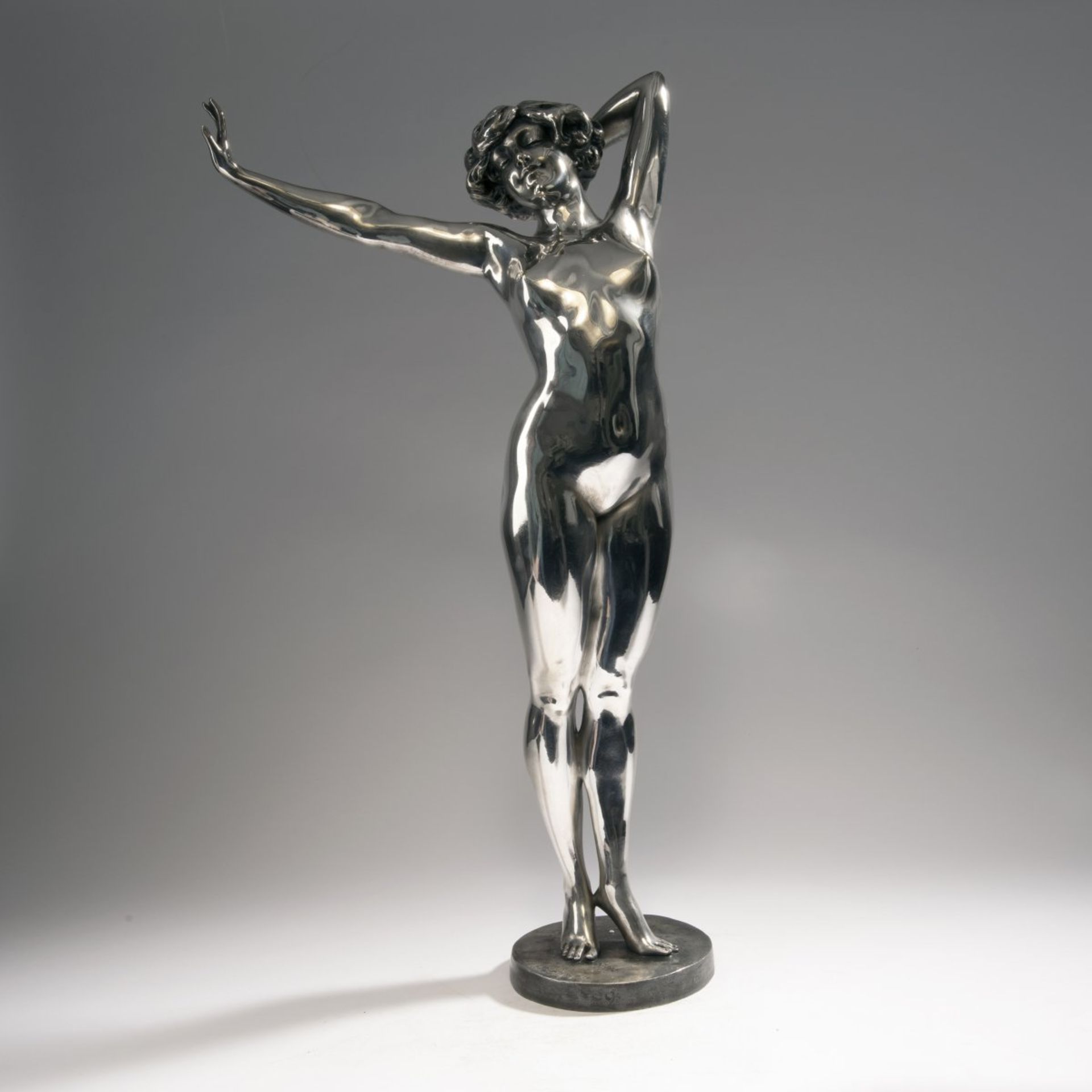 Paul Philippe, 'Awakening', c. 1930'Awakening', c. 1930H. 74.5 cm (incl. base). Bronze, silver- - Bild 2 aus 7