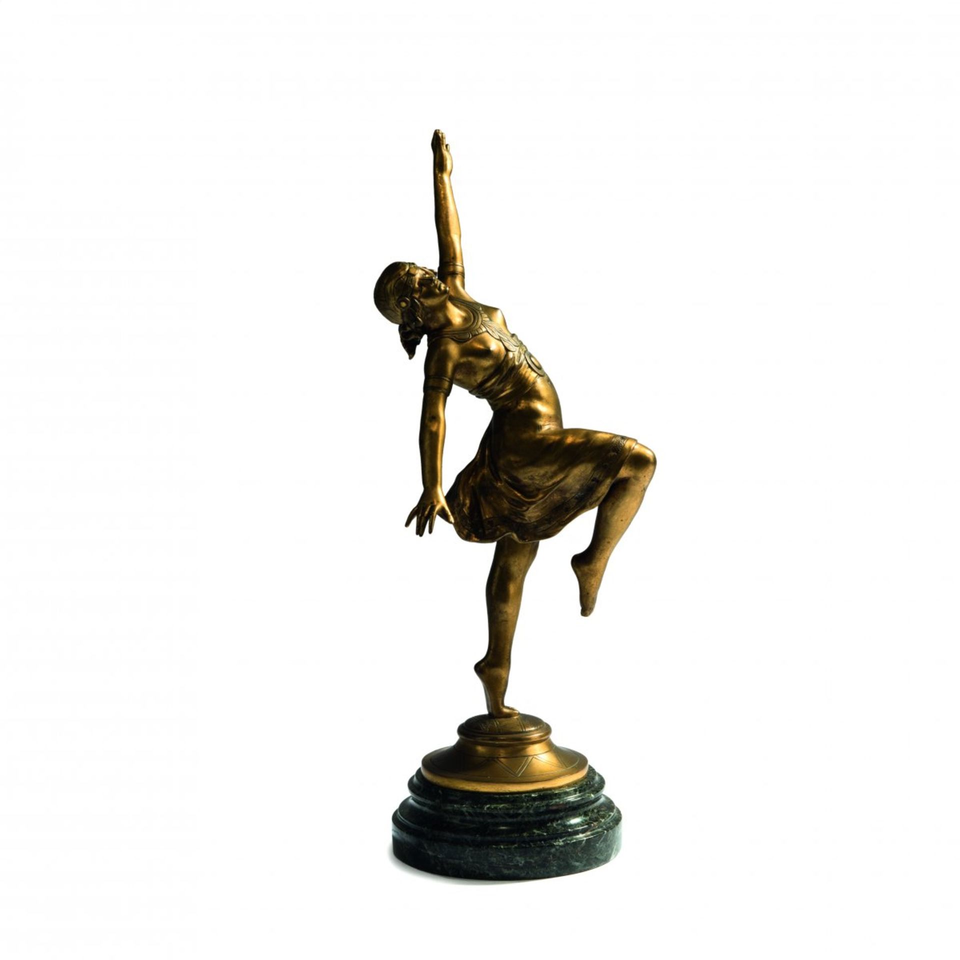 J. Garnier-Villain, Dancer, 1920sDancer, 1920sH. 37.3 cm (with base). Cold-painted bronze. Plinth