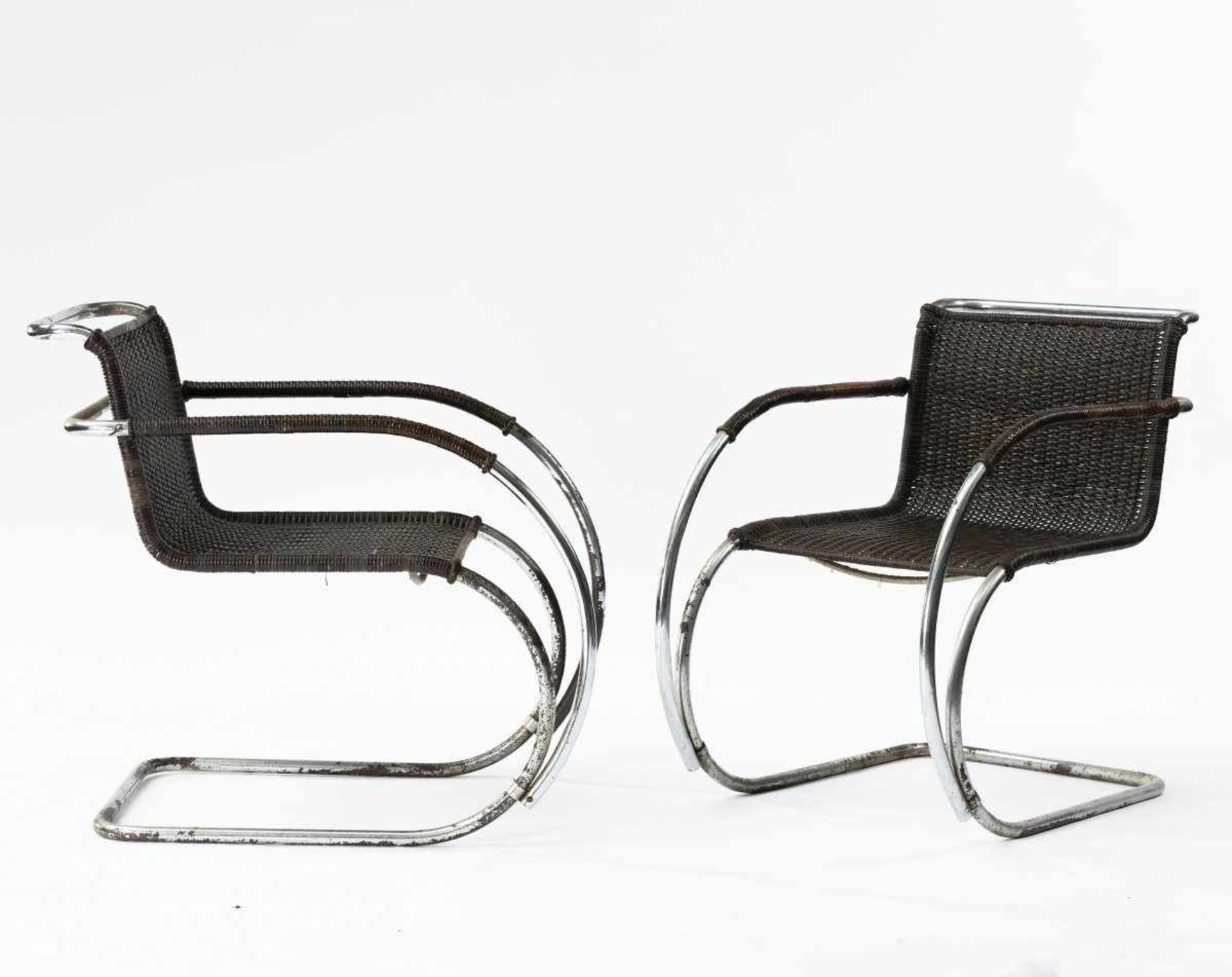Ludwig Mies van der Rohe, Two armchairs 'MR 20', two chairs 'MR 10', one table 'MR 140', 1927Two - Bild 16 aus 19