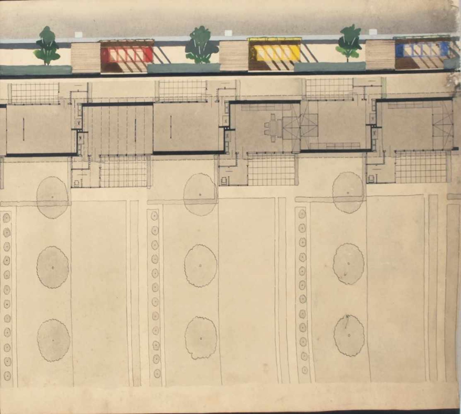 Emil Bruhn, Architectural designs and collages, 1932/33Architectural designs and collages, 1932/3316 - Bild 17 aus 17