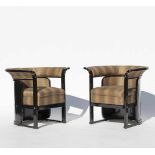 Josef Hoffmann (attr.), Two 'Buenos Aires, comfy chairs, 1905Two 'Buenos Aires, comfy chairs,