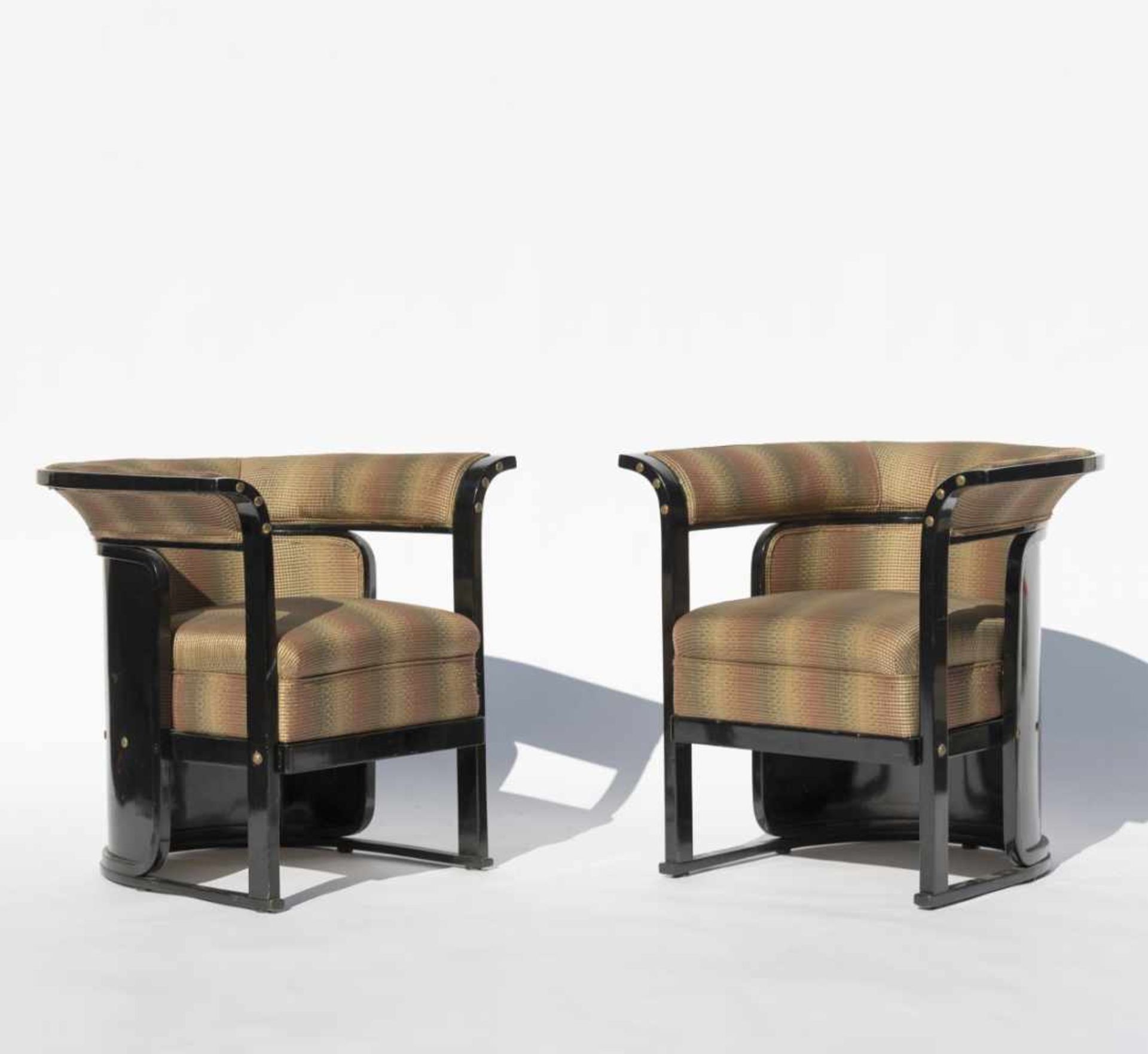 Josef Hoffmann (attr.), Two 'Buenos Aires, comfy chairs, 1905Two 'Buenos Aires, comfy chairs,