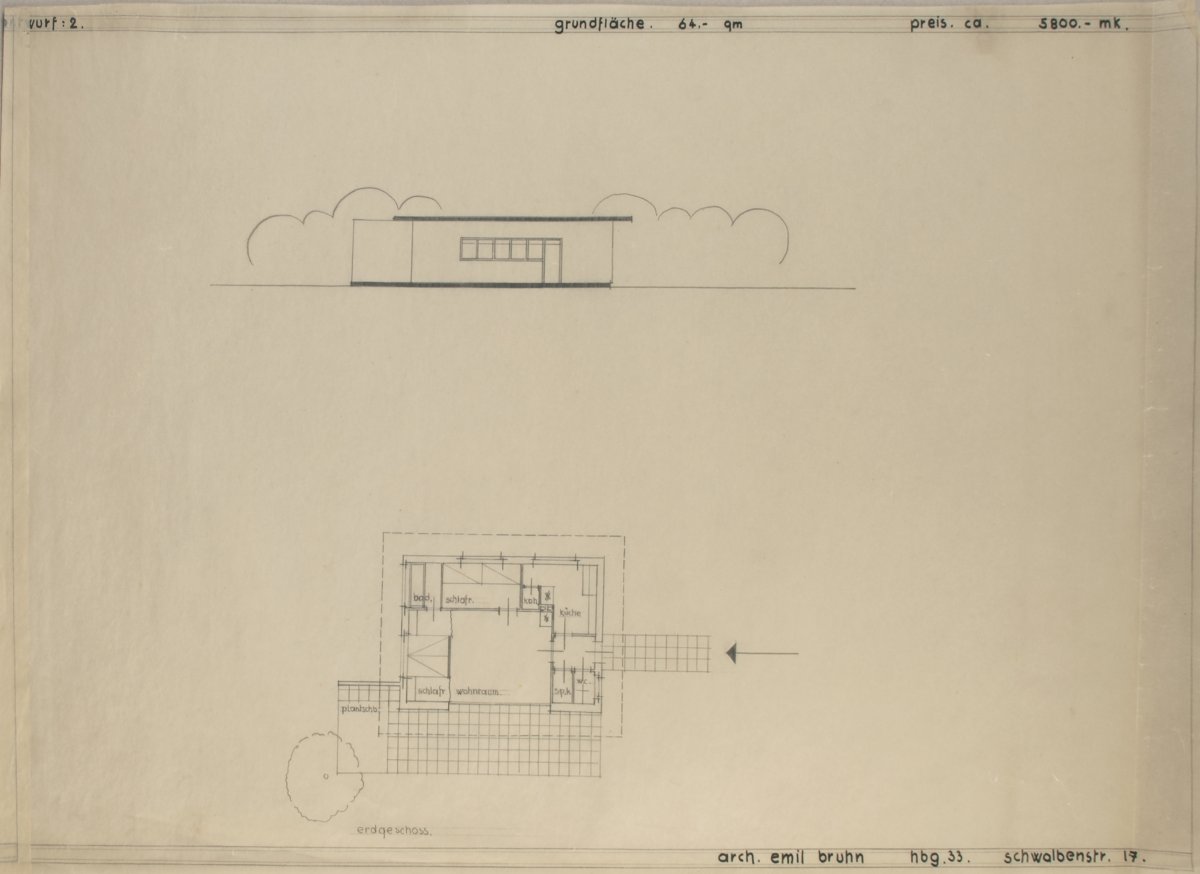 Emil Bruhn, Architectural drawings, c. 1931-33Architectural drawings, c. 1931-3327 drawings in - Image 5 of 20