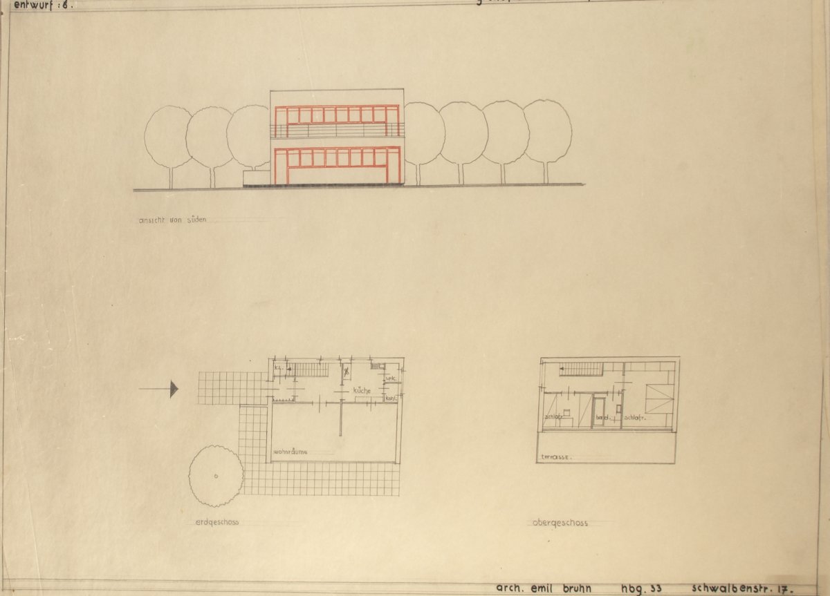 Emil Bruhn, Architectural drawings, c. 1931-33Architectural drawings, c. 1931-3327 drawings in - Image 9 of 20