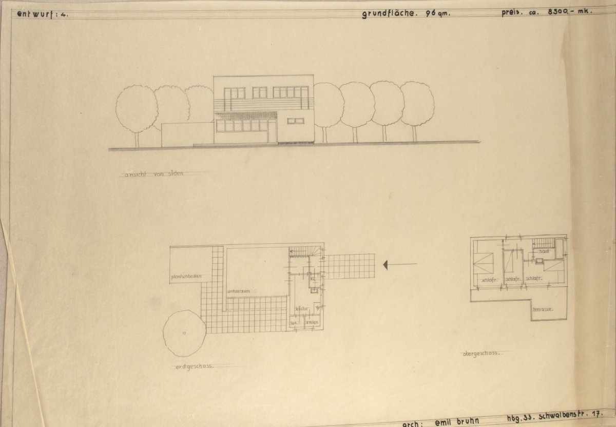 Emil Bruhn, Architectural drawings, c. 1931-33Architectural drawings, c. 1931-3327 drawings in - Image 7 of 20