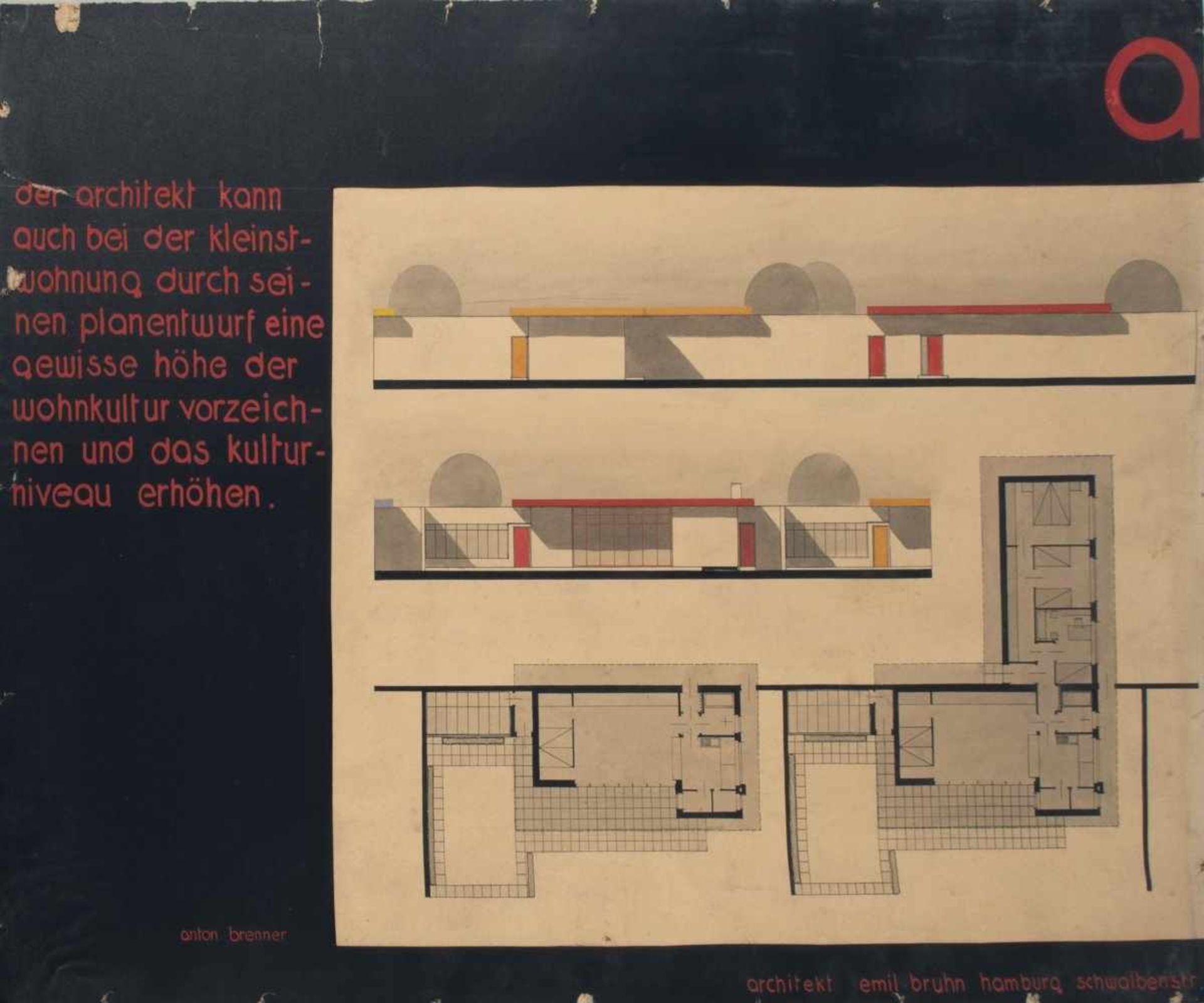 Emil Bruhn, Architectural designs and collages, 1932/33Architectural designs and collages, 1932/3316