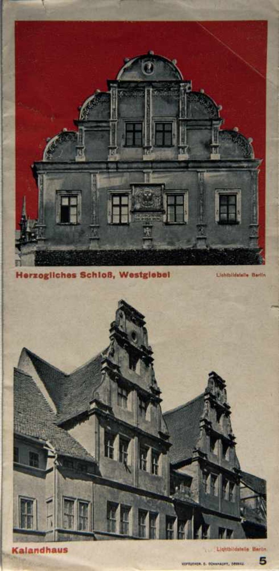 Herbert Bayer, 'Dessau' brochure, 1927'Dessau' brochure, 192721 x 10.5-52,3 cm. Letterpress. Marked: - Bild 4 aus 4