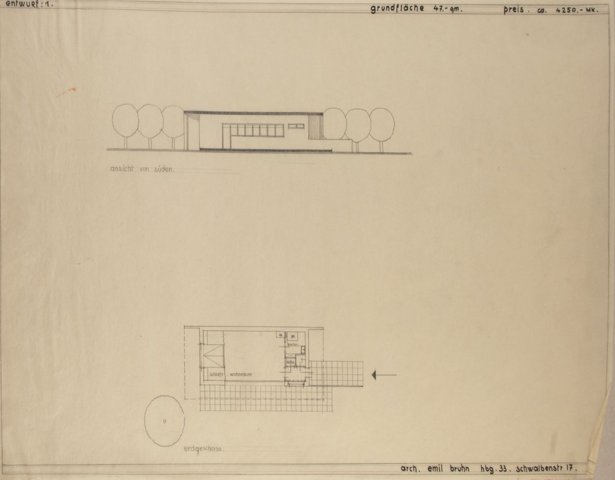 Emil Bruhn, Architectural drawings, c. 1931-33Architectural drawings, c. 1931-3327 drawings in - Image 4 of 20