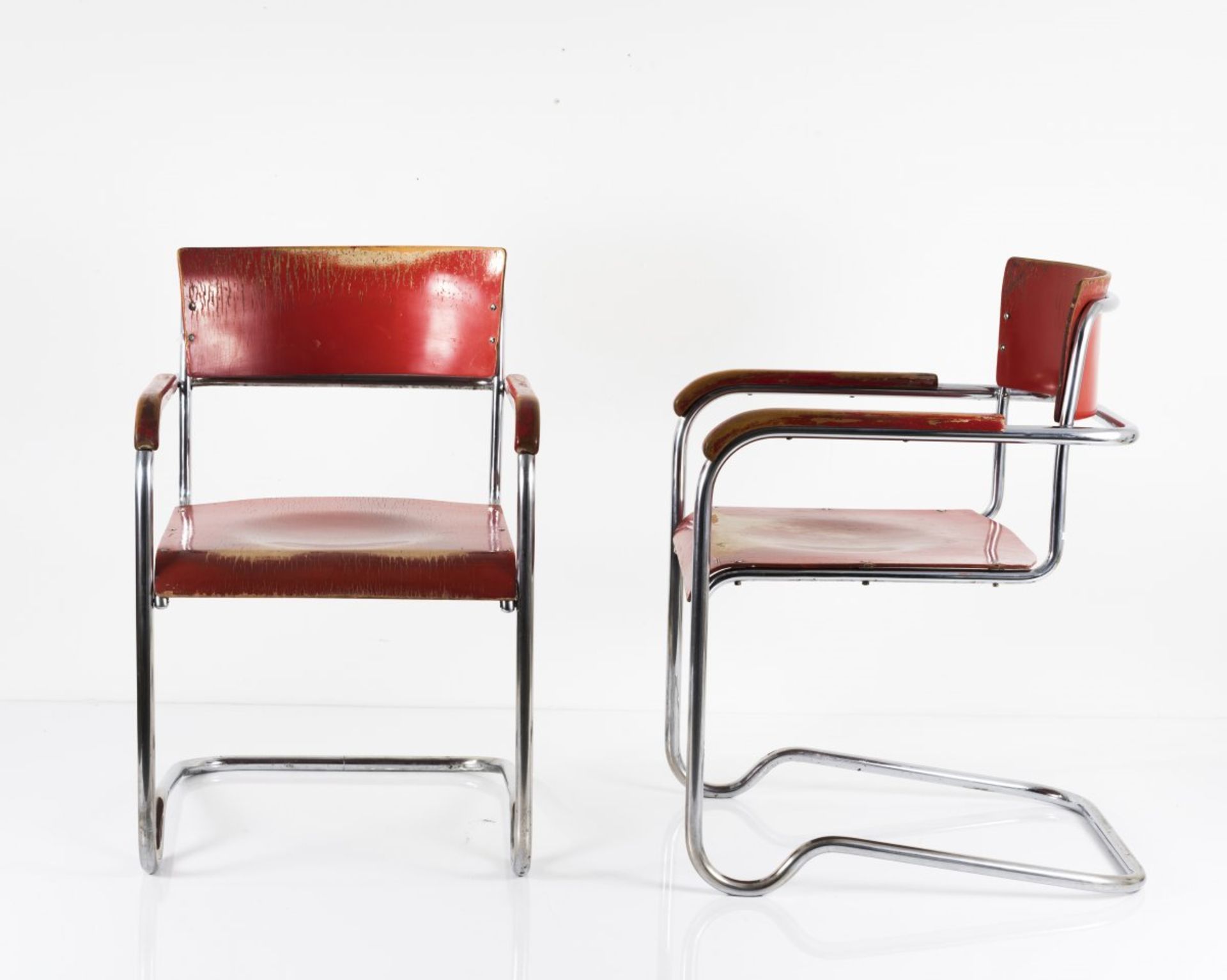 Ladislav Zak, Two armchairs, 1930sTwo armchairs, 1930sH. 87 x 57 x 63 cm, Ø 2-3.4 cm. Made by - Bild 4 aus 10