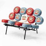 Paul Frank; George Nelson, 'Marshmallow' Sofa with 'Julius' pattern, 1956 / um 1995'Marshmallow'