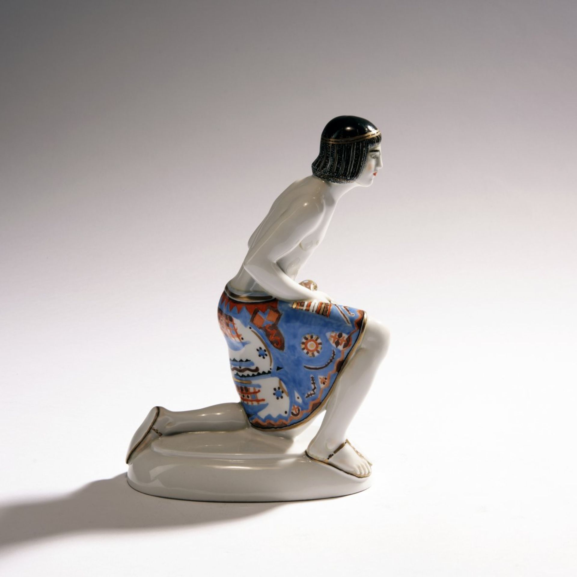 Adolph Amberg, 'Egyptian', 1910'Egyptian', 1910H. 21 cm. Made by KPM Berlin, in 1914. Porcelain, - Bild 2 aus 3