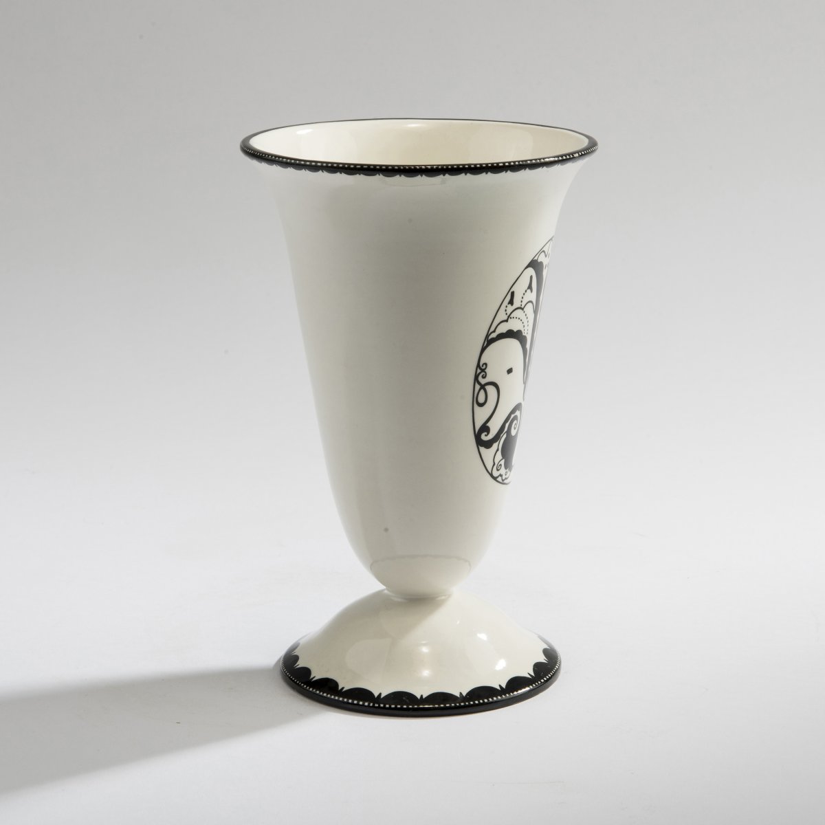 Dagobert Peche, Vase, c. 1912Vase, c. 1912High bell shape on arched round base. H. 17.8 cm. Made - Image 2 of 4