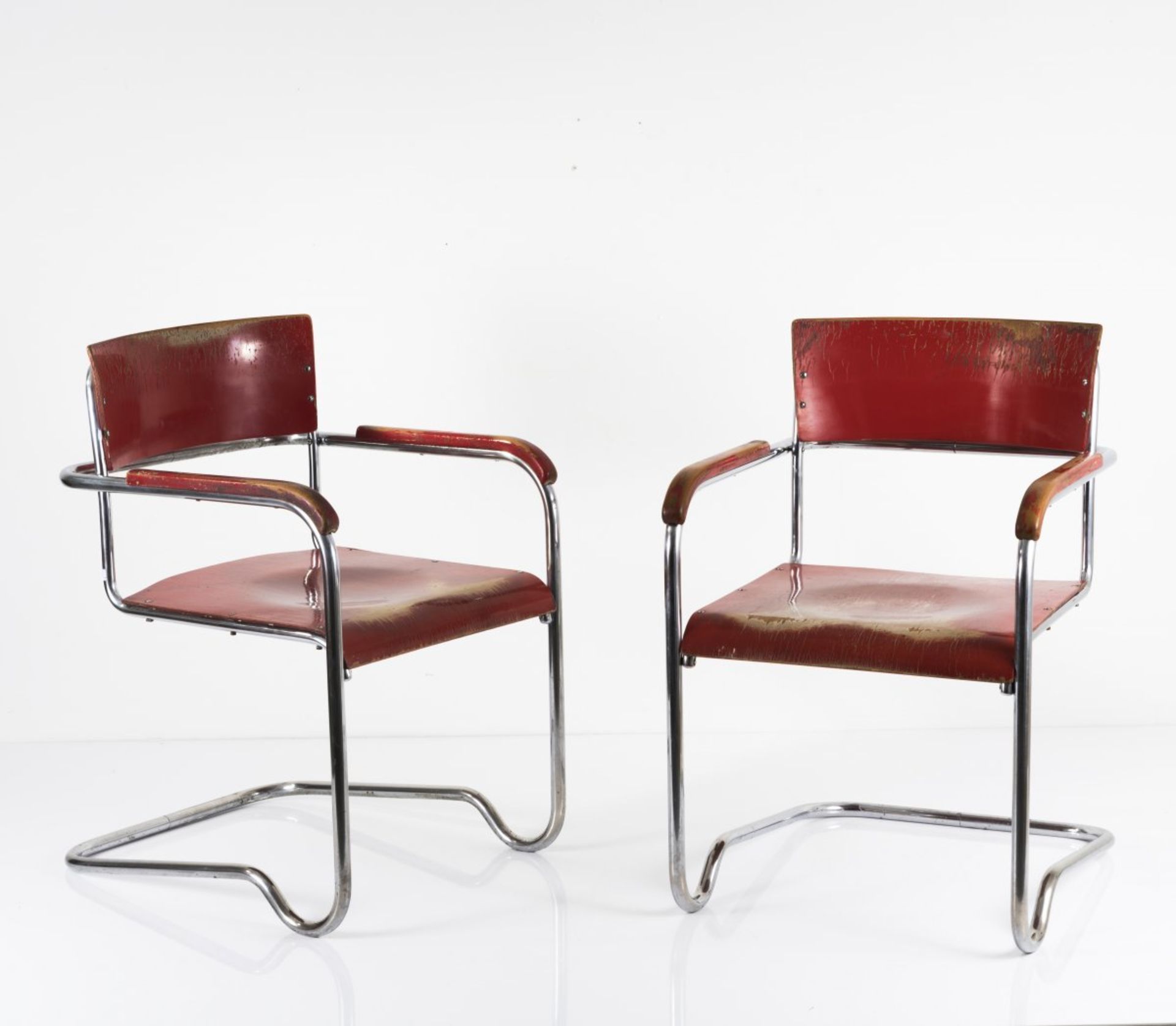 Ladislav Zak, Two armchairs, 1930sTwo armchairs, 1930sH. 87 x 57 x 63 cm, Ø 2-3.4 cm. Made by - Bild 3 aus 10