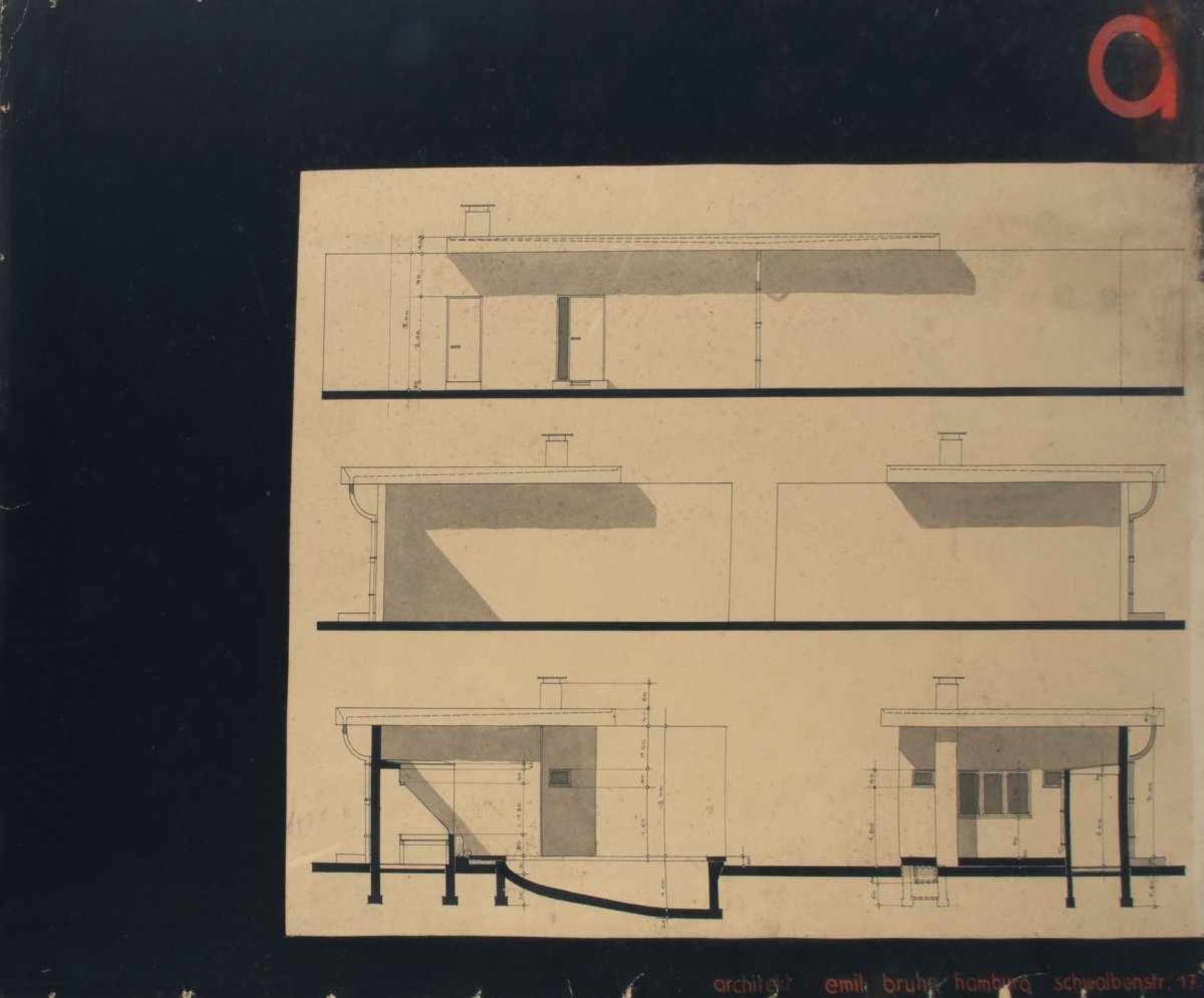 Emil Bruhn, Architectural designs and collages, 1932/33Architectural designs and collages, 1932/3316 - Bild 15 aus 17