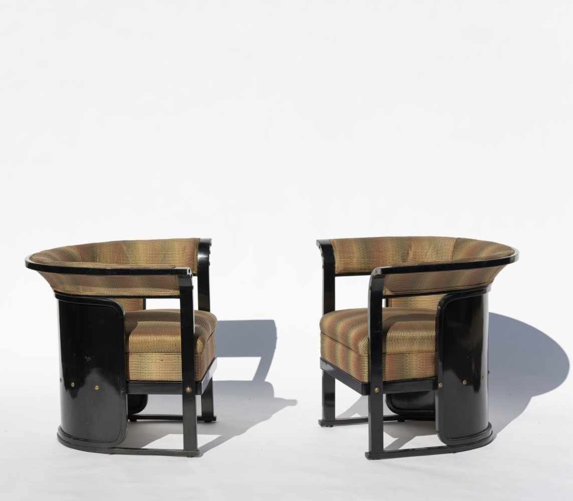 Josef Hoffmann (attr.), Two 'Buenos Aires, comfy chairs, 1905Two 'Buenos Aires, comfy chairs, - Image 2 of 9