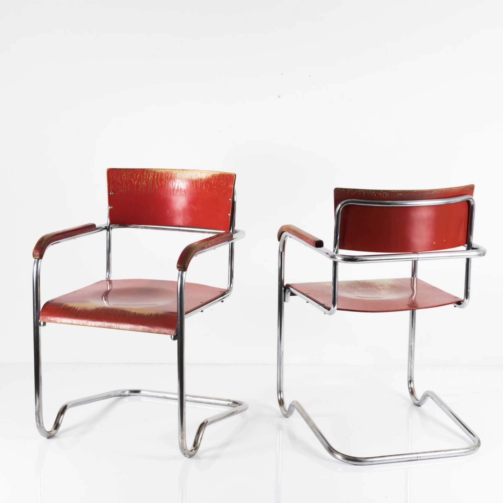 Ladislav Zak, Two armchairs, 1930sTwo armchairs, 1930sH. 87 x 57 x 63 cm, Ø 2-3.4 cm. Made by - Bild 5 aus 10