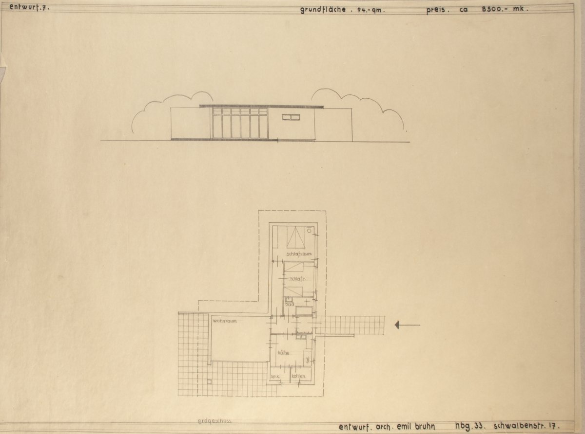 Emil Bruhn, Architectural drawings, c. 1931-33Architectural drawings, c. 1931-3327 drawings in - Image 10 of 20