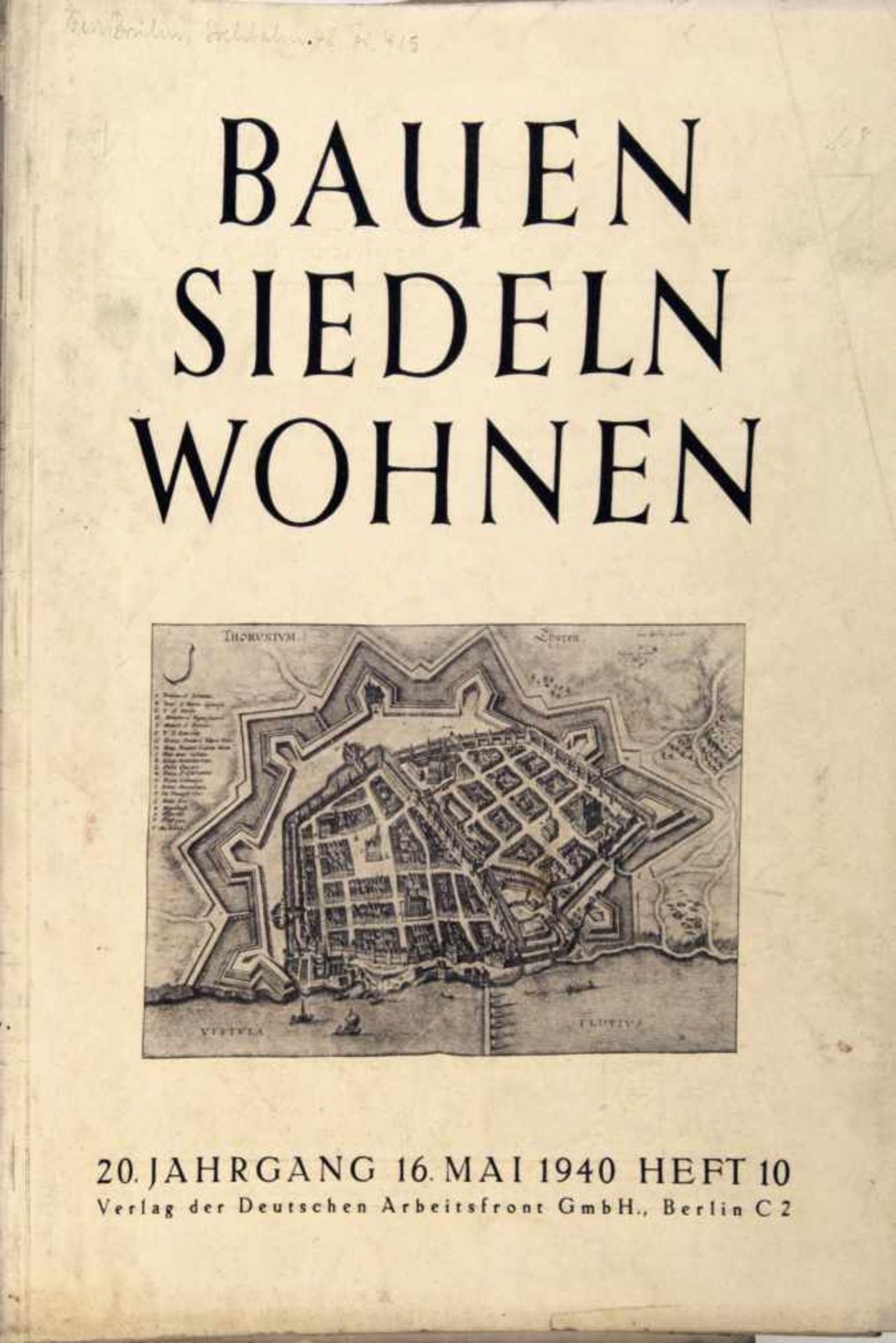 Deutsche Arbeitsfront, Zeitschriften 'Bauen Siedeln Wohnen' und 'Der soziale Wohnungsbau', 1939-