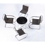 Ludwig Mies van der Rohe, Two armchairs 'MR 20', two chairs 'MR 10', one table 'MR 140', 1927Two