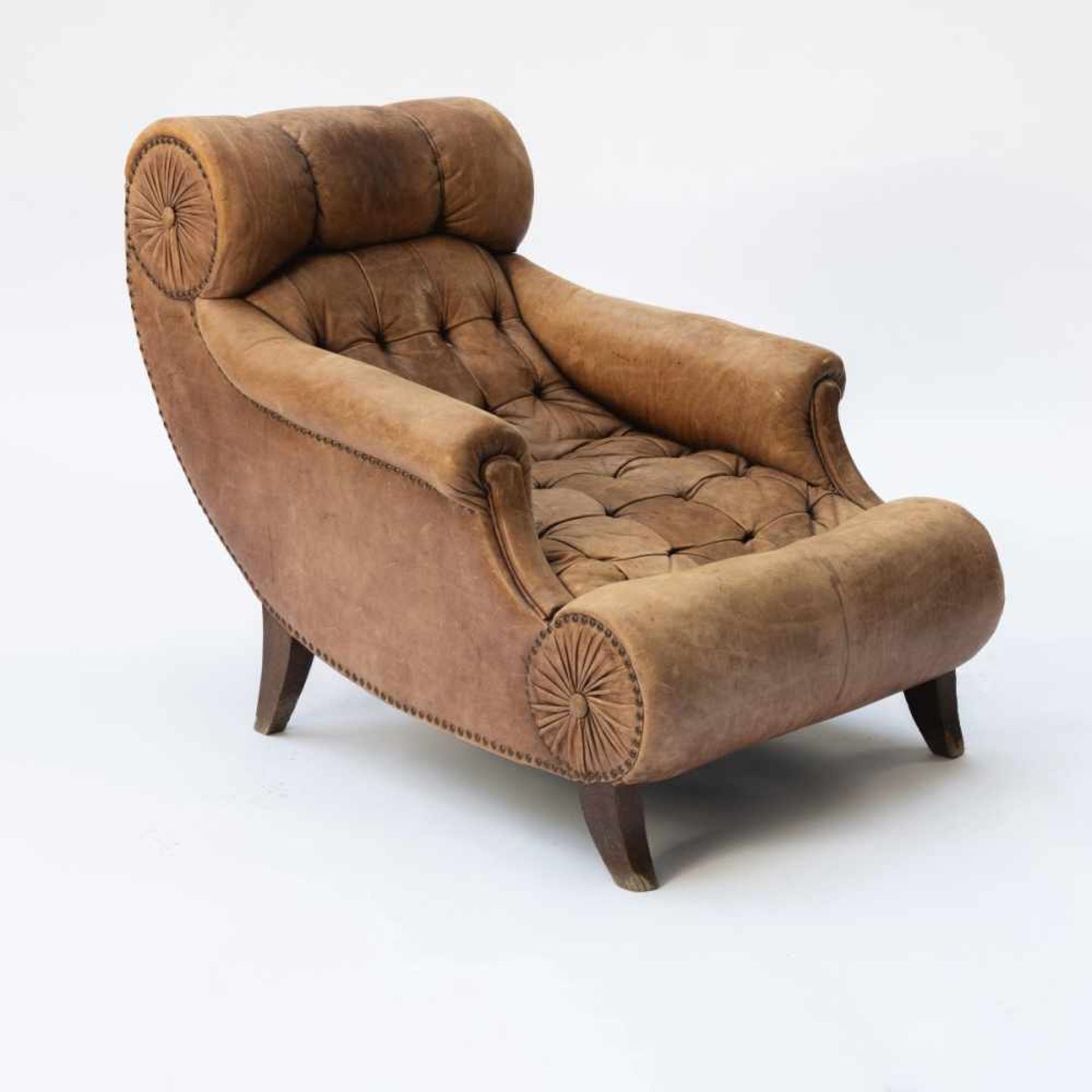 Adolf Loos (used by), 'Knieschwimmer' armchair, 1901'Knieschwimmer' armchair, 1901H. 84 cm, 76 x 108 - Bild 6 aus 10