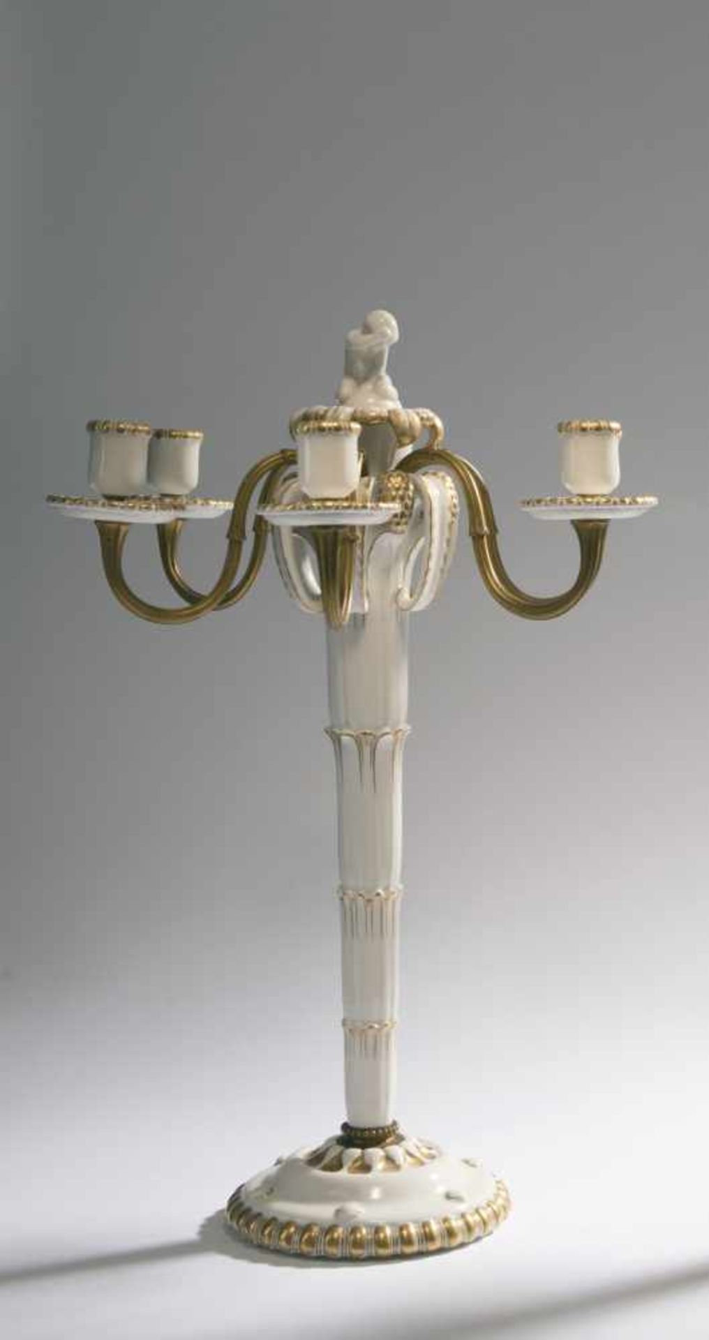 Adolph Amberg, Candelabrum, 1908Candelabrum, 1908Naked, eating little boy sitting on a blossom on