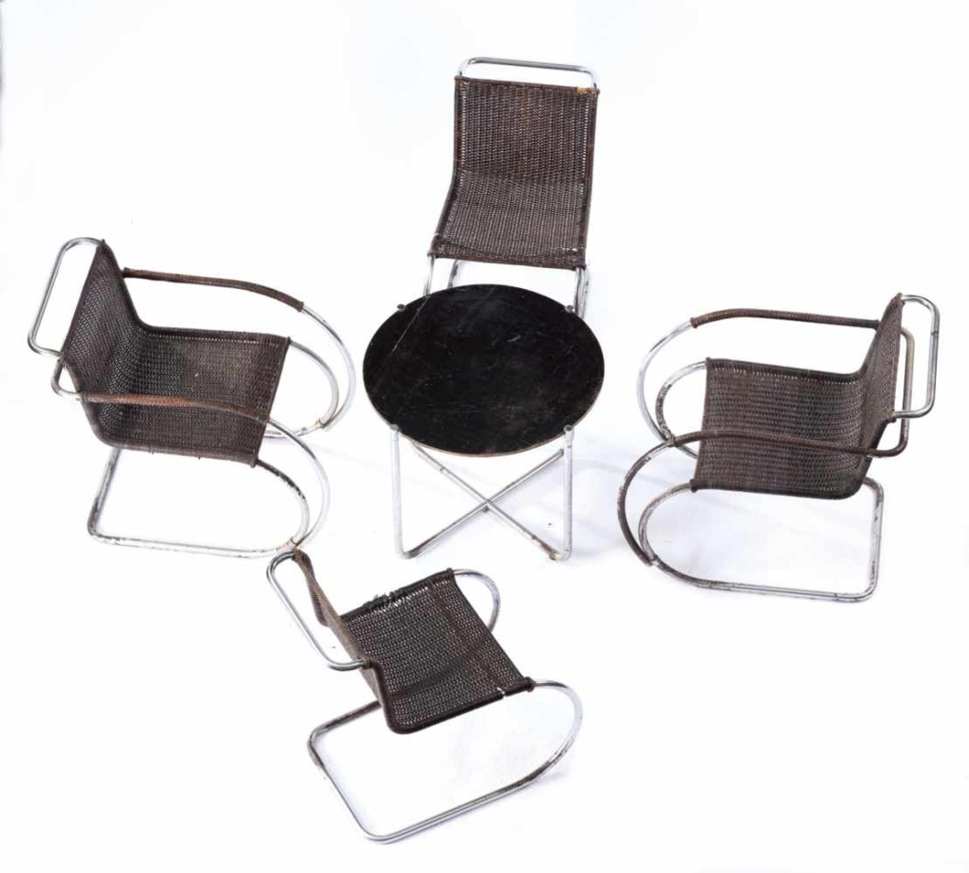 Ludwig Mies van der Rohe, Two armchairs 'MR 20', two chairs 'MR 10', one table 'MR 140', 1927Two - Bild 12 aus 19