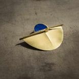 Othmar Zschaler, Pendant, c. 1970Pendant, c. 197018ct yellow gold, lapis lazuli. 23 grams. 4.6 x 6.4