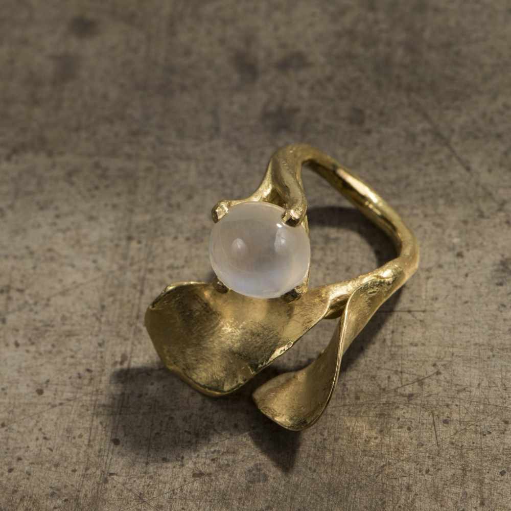 Peter Hassenpflug, Ring, c. 1968Ring, c. 196818ct yellow gold, moonstone. 23 grams. Inner - Image 4 of 5