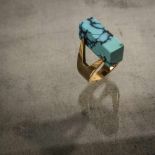 Friedrich Becker, Ring, 1958Ring, 195818ct yellow gold, turquoise. 15 grams. Inner circumference