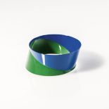 Herman Hermsen, Bangle, 1986Bangle, 1986Aluminum, painted blue and green. 44 grams. D. 7,8 cm.