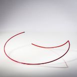 Herman Hermsen, Necklace, 1982Necklace, 1982Wire, painted red. 44 grams. Ø 26 cm. Unsigned.From