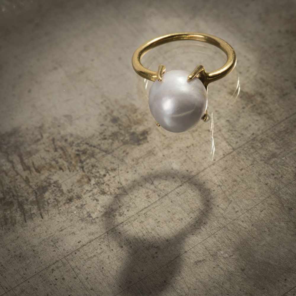 Hermann Jünger, Ring with Pearl, 1970sRing with Pearl, 1970sYellow gold, pearl. 6 grams. Inner