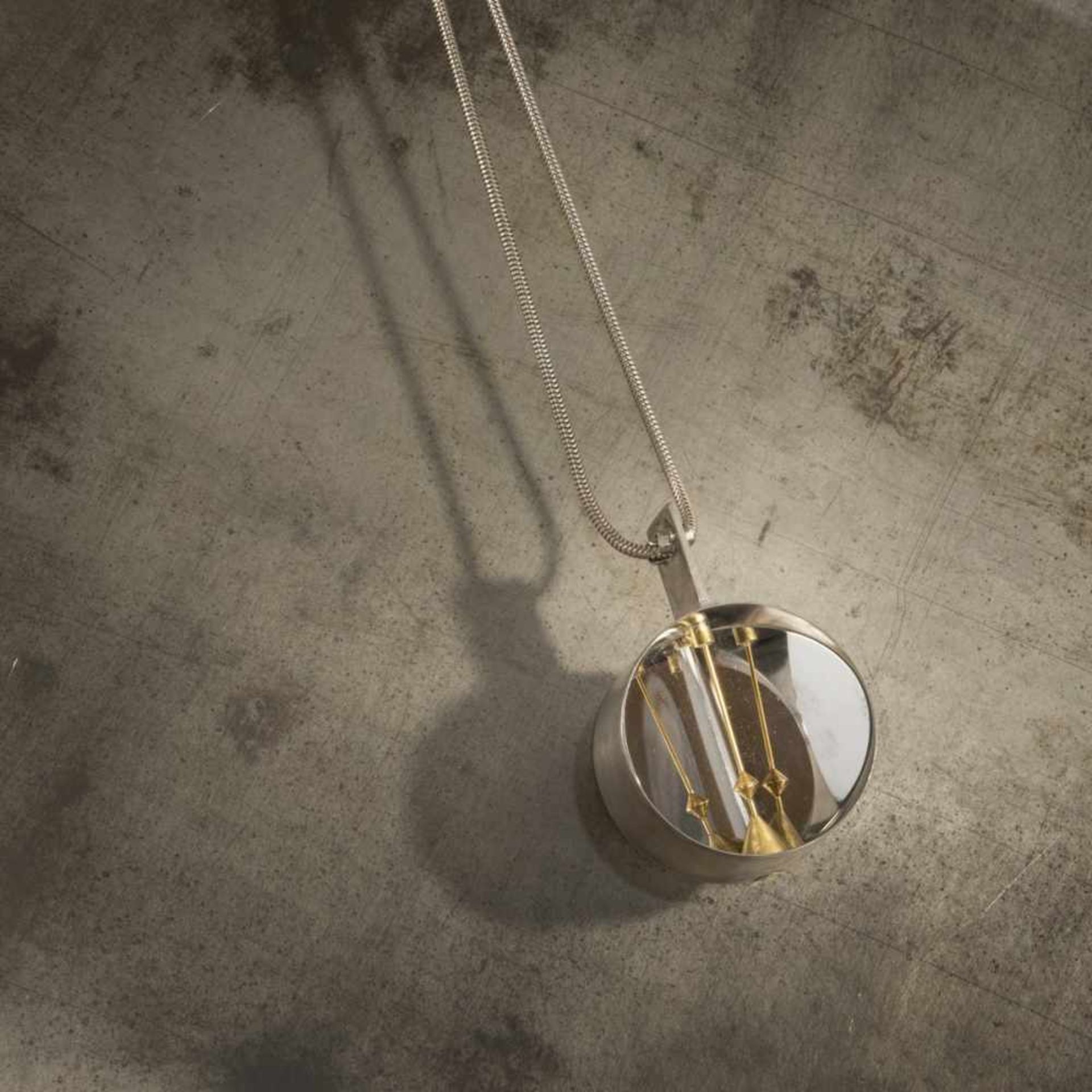 Klaus Ullrich, Necklace, 1980sNecklace, 1980sGold, silver, stainless steel. 58 grams. L. 36 cm, d. - Bild 2 aus 3