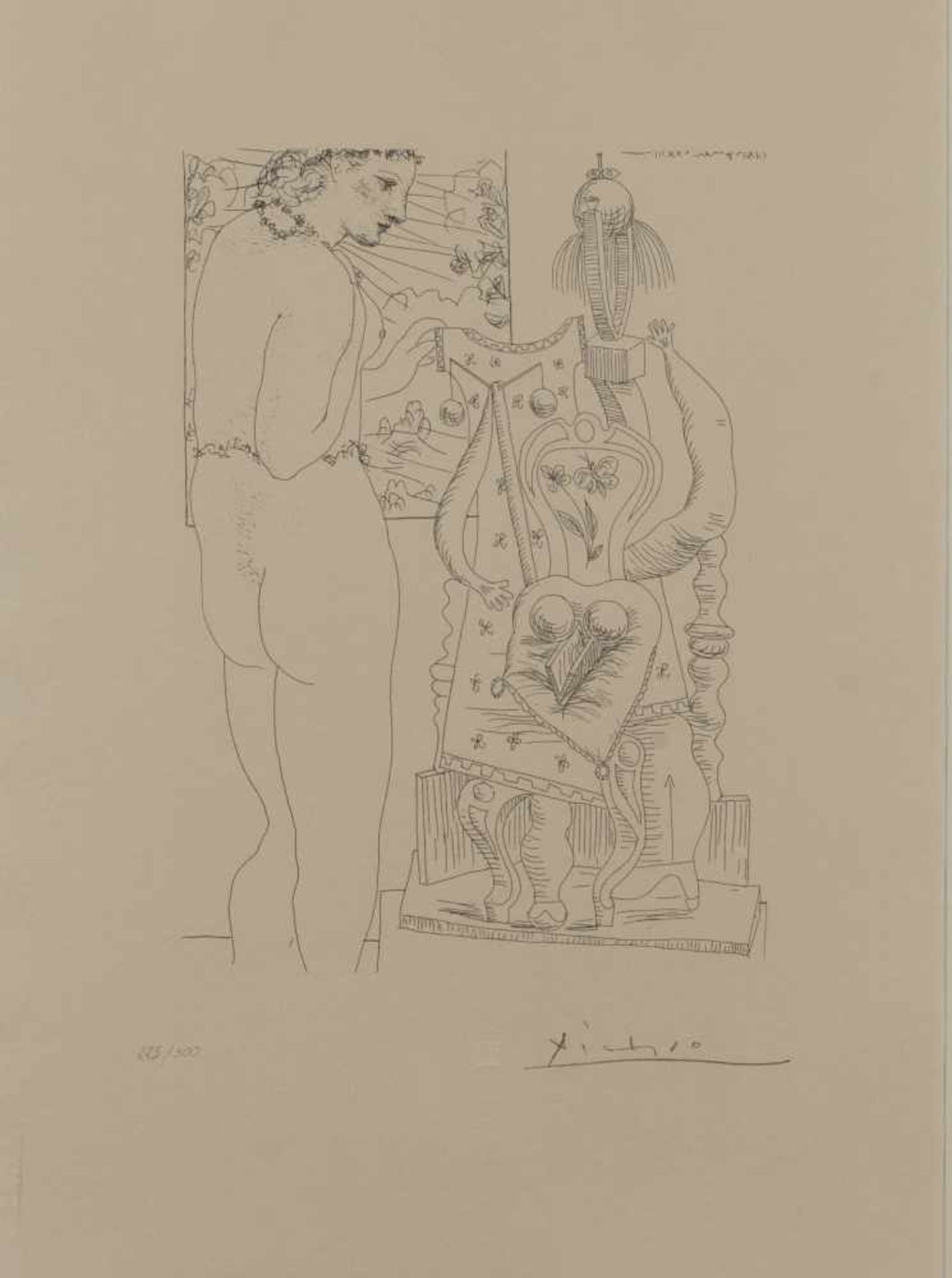 after Pablo Picasso (Málaga 1881 - 1973 Mougins), 'Modéle et sculpture surréaliste' from: 'Suite - Bild 2 aus 2