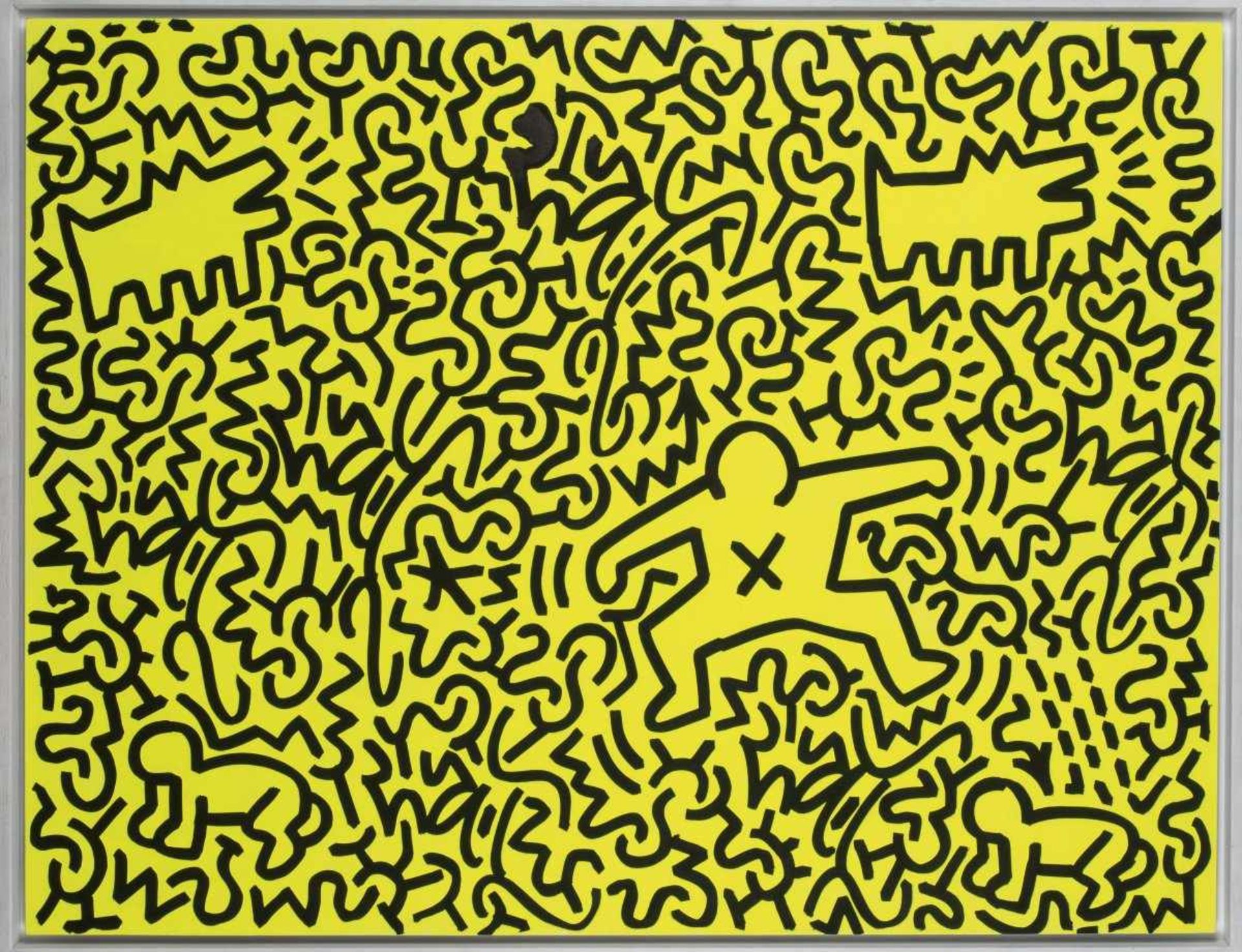 Keith Haring; Angel Ortiz, 'Lost Babies', 1980s'Lost Babies', 1980sAcrylic on wood. 98.0 x 126.7 cm.