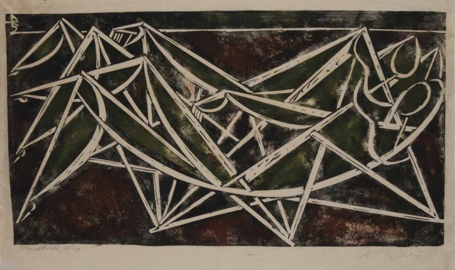 Carl Rabus (Kempten 1898 - 1983 Murnau/Staffelsee), Untitled (Abstract Composition), 1951Untitled ( - Bild 2 aus 2