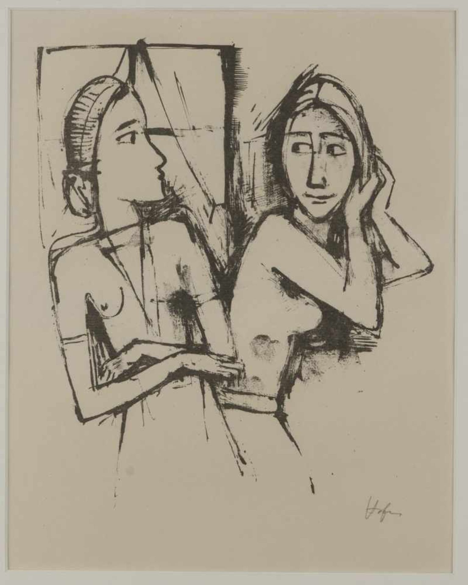 Carl Hofer, 'Zenana' (11 lithographs from the same portfolio), 1923'Zenana' (11 lithographs from the - Bild 8 aus 10