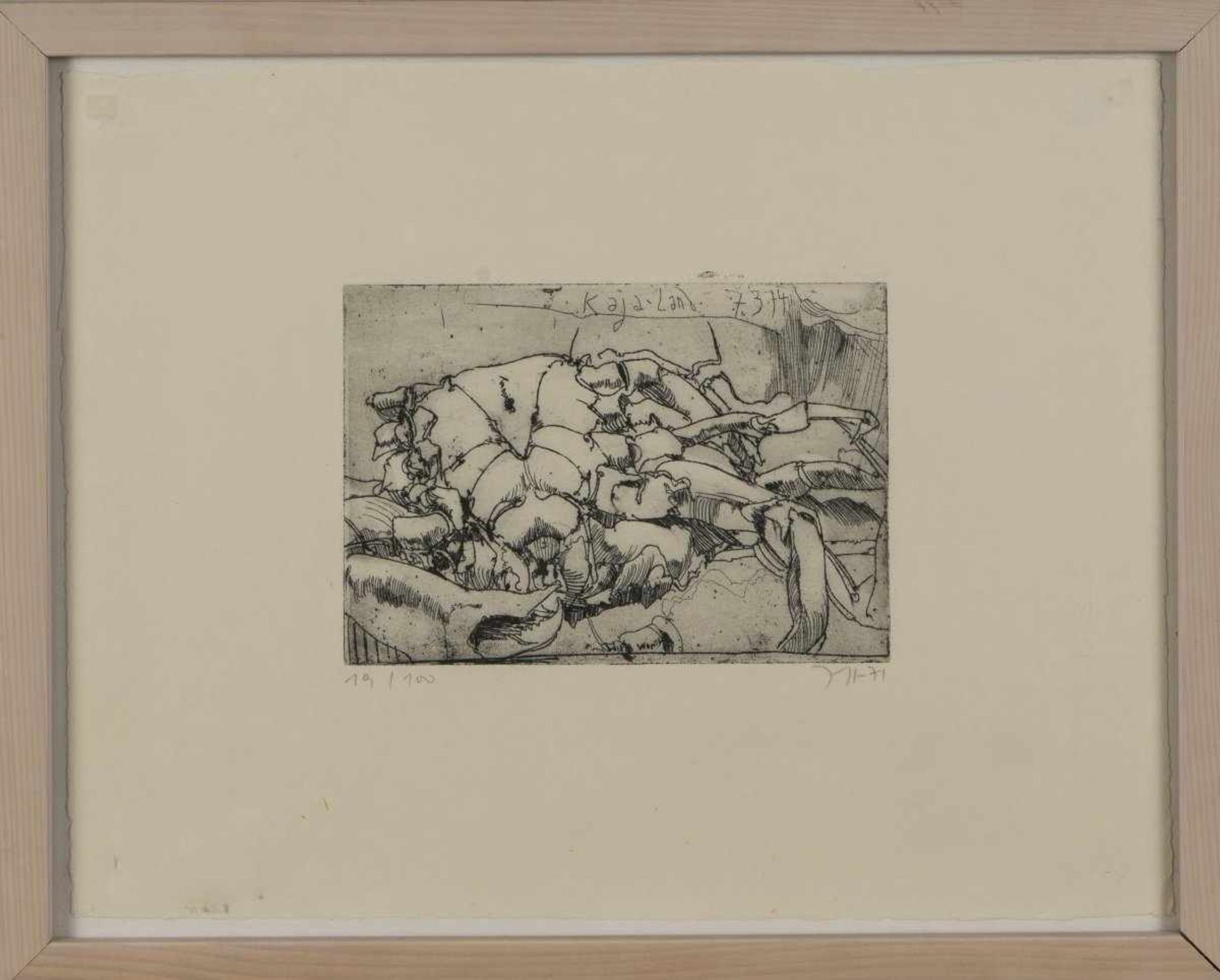 Horst Janssen (Hamburg 1929 - 1995 ebenda), Untitled, 1974Untitled, 1974Zinc etching on paper. 10. - Bild 2 aus 2