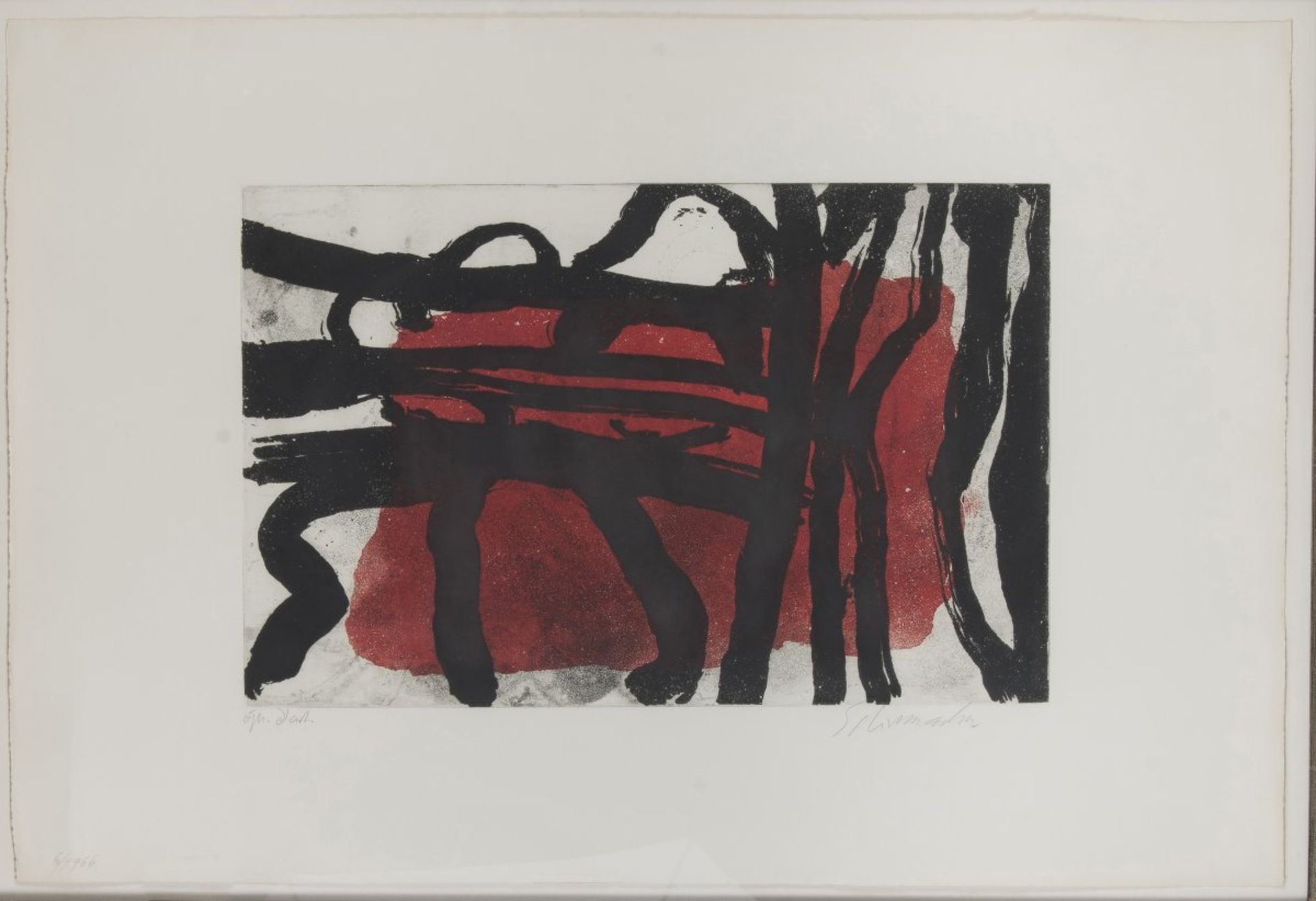 Emil Schumacher (Hagen 1912 - 1999 San José/Ibiza), Untitled (Abstract Composition), 6/ - Bild 2 aus 2
