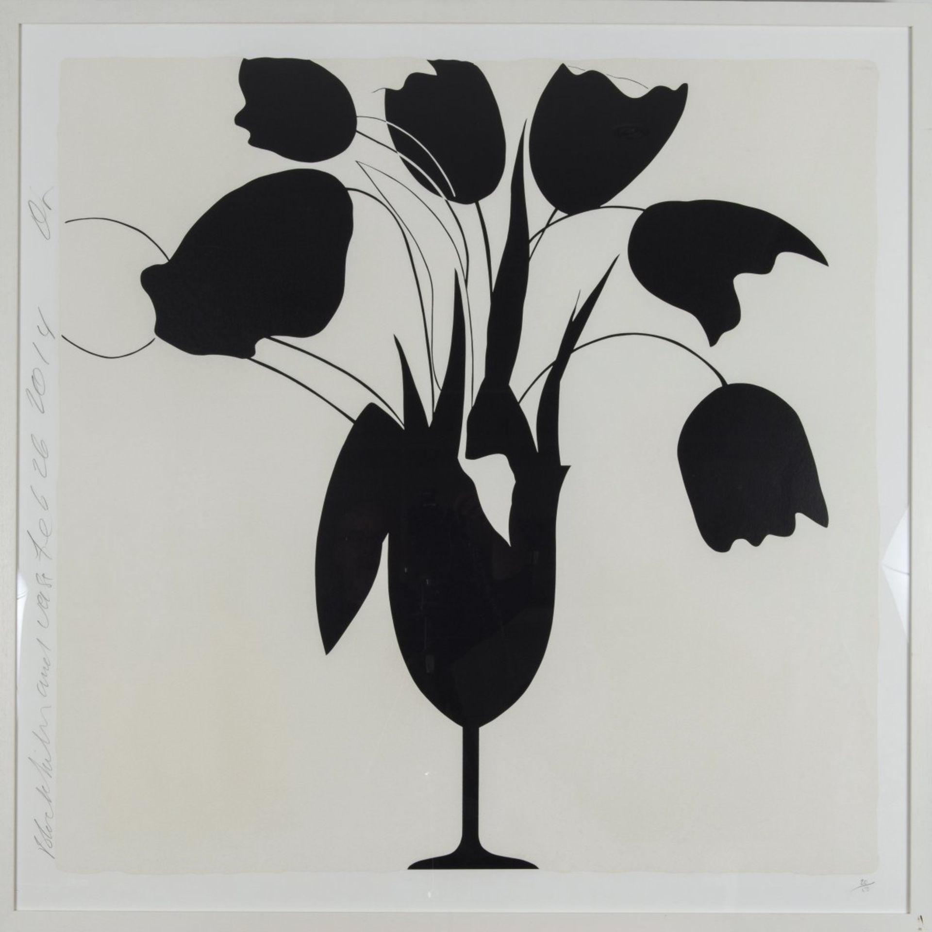 Donald Sultan, 'Black Tulip and Vase', 2014'Black Tulip and Vase', 2014Serigraph on museum board.